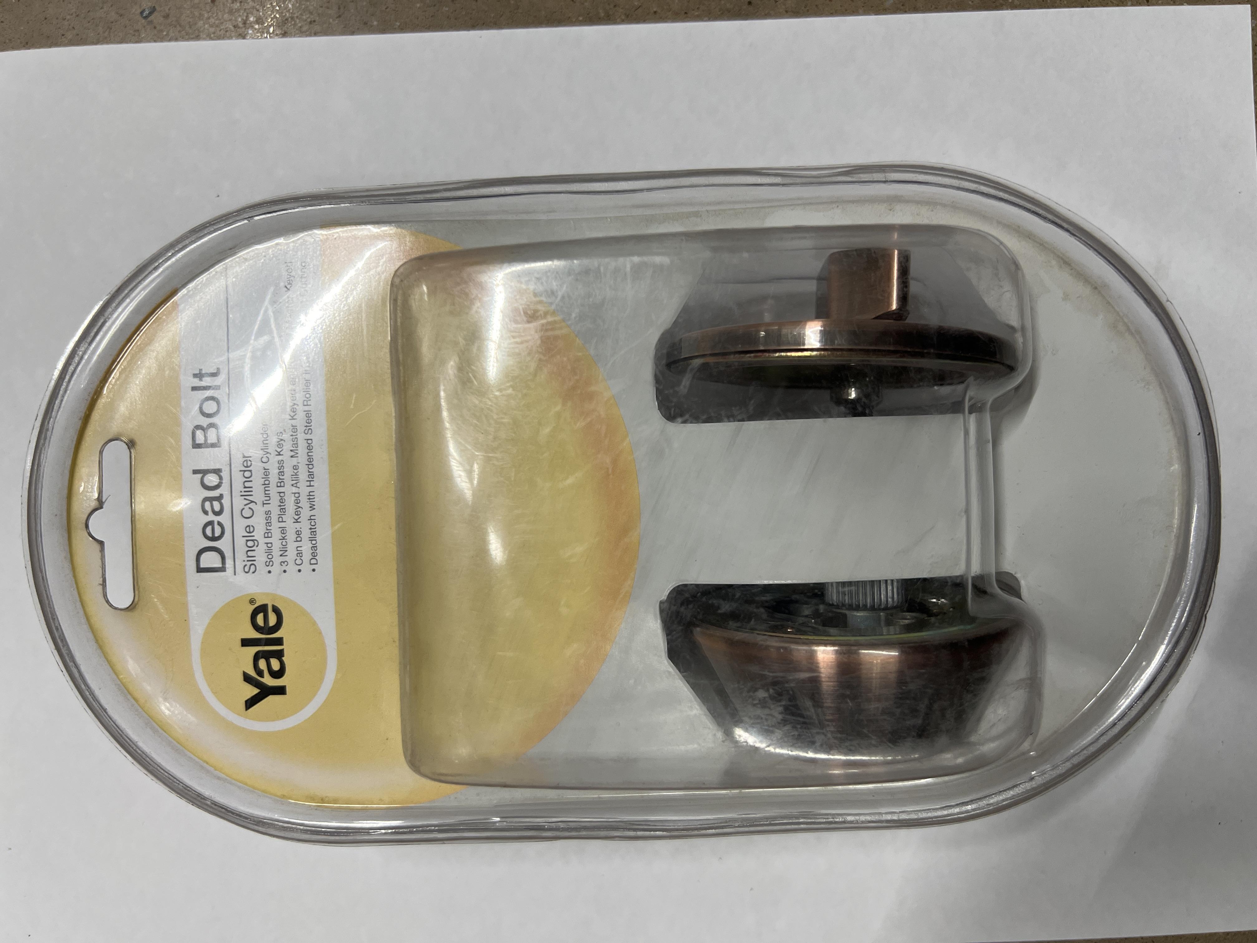 YALE กุญแจด้านเดียว 8111AC 81US11 ทองแดง แบรนด์ YALE - ตกแต่ง ราคา 360 บาท