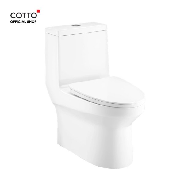 COTTO สุขภัณฑ์ชิ้นเดียว เวิร์ธ 3/4.8L ขาว C11000