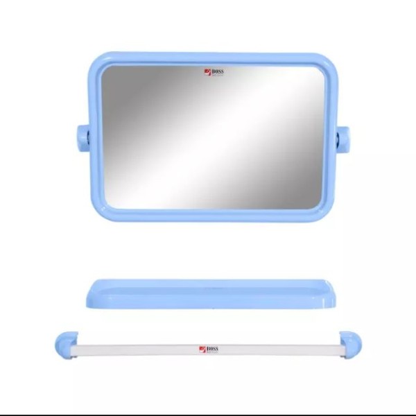 ** BOSS กระจกชุด เหลี่ยม 3ชิ้น K226 สีฟ้าอ่อน - ภาพที่ 2