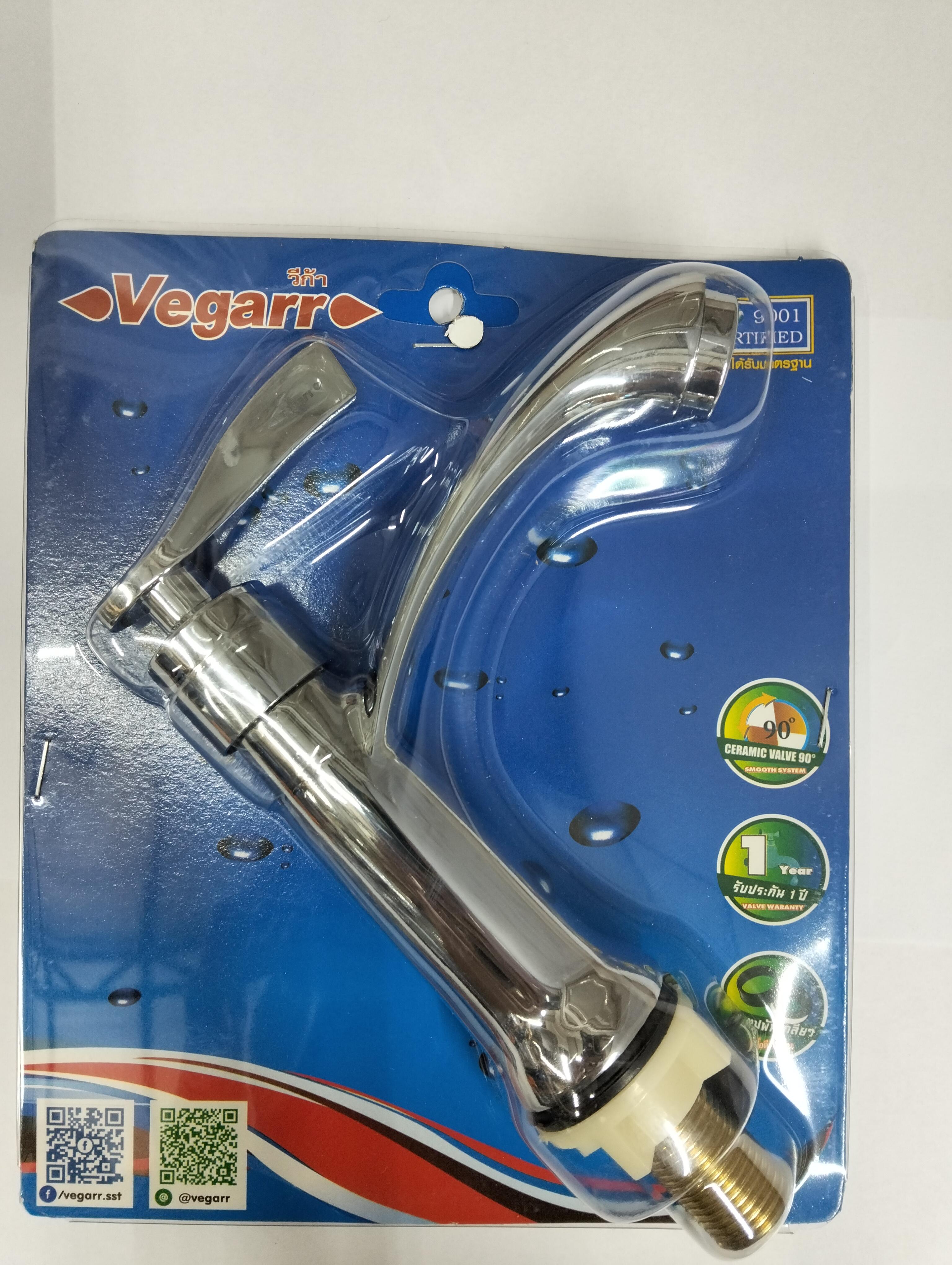VEGARR ก๊อกอ่างล้างหน้า ด้ามจอบ เซรามิควาล์ว V6602 - ภาพที่ 5