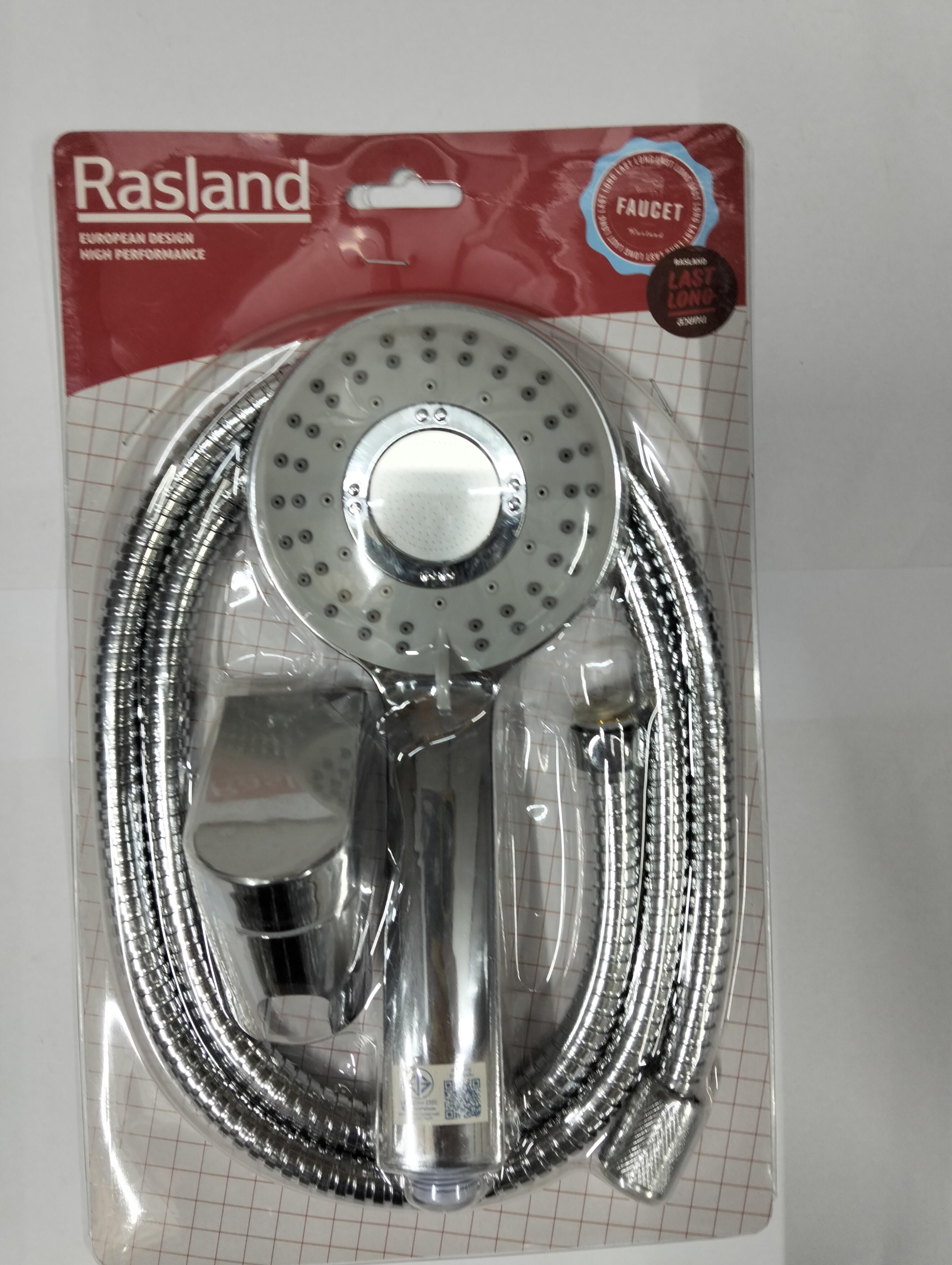 RASLAND ชุดฝักบัวมือ สาย+ขอแขวนครบชุด RA KS133/SET แบรนด์ RASLAND - ตกแต่ง ราคา 520 บาท