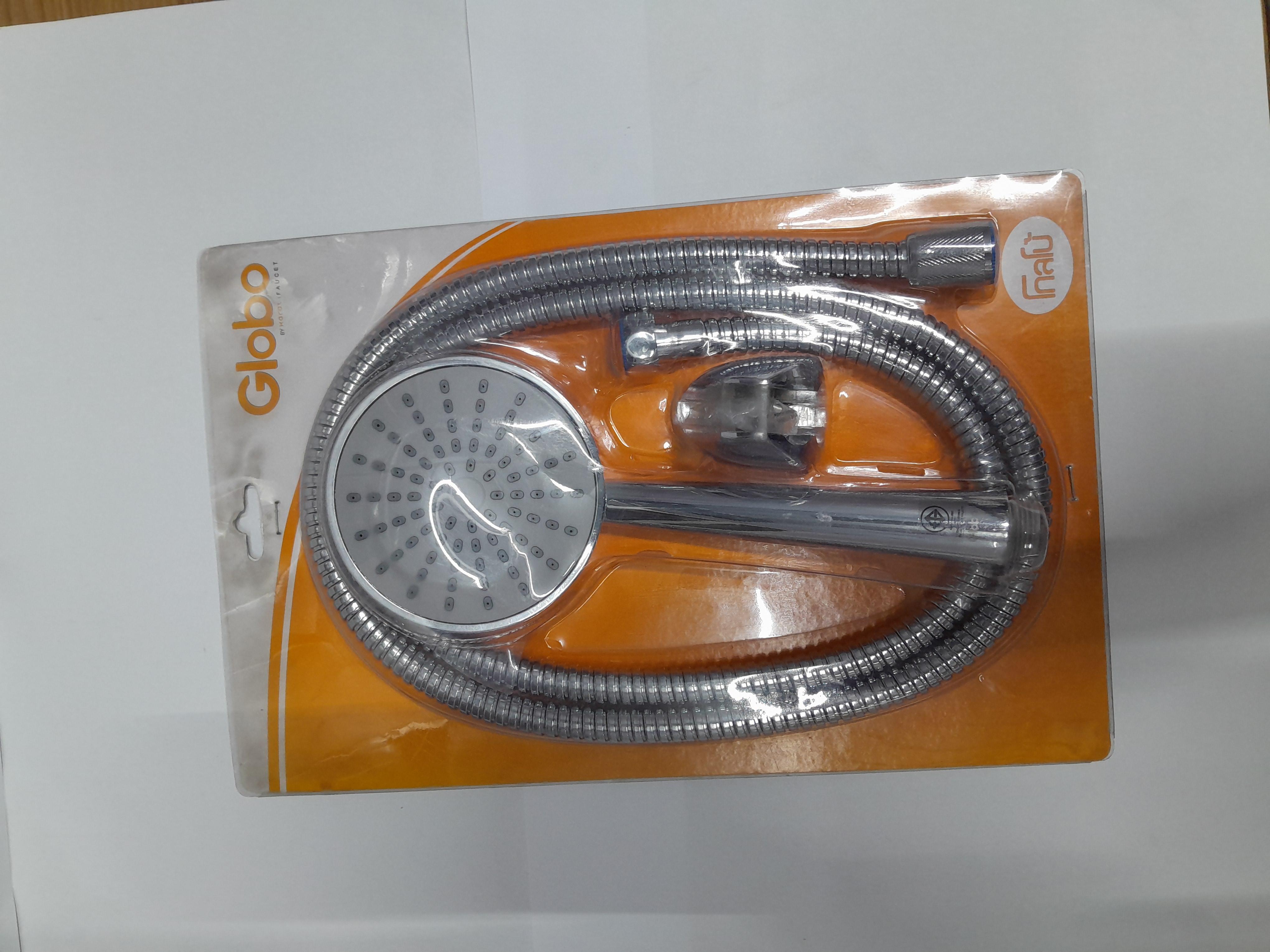 ฝักบัวสายอ่อนปรับน้ำ 1ระดับ โครเมี่ยม พร้อมสายสแตนเลส201 GOBLO GS20-231-50 แบรนด์ KARAT - ตกแต่ง ราคา 329 บาท