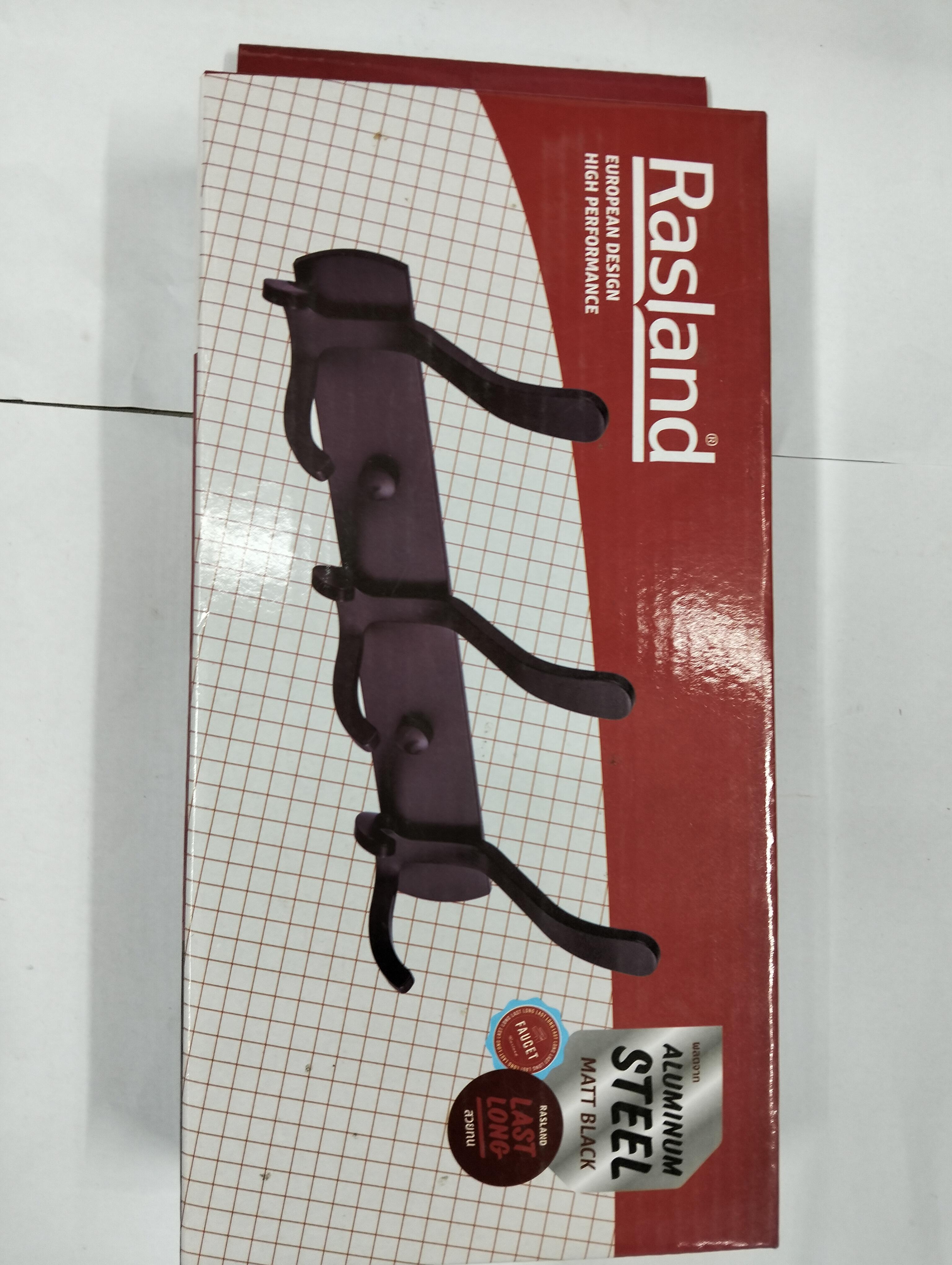 RASLAND ขอแขวนเสื้อ 3 หัว MATT BLACK RA 1234-BLACK แบรนด์ RASLAND - ตกแต่ง ราคา 345 บาท