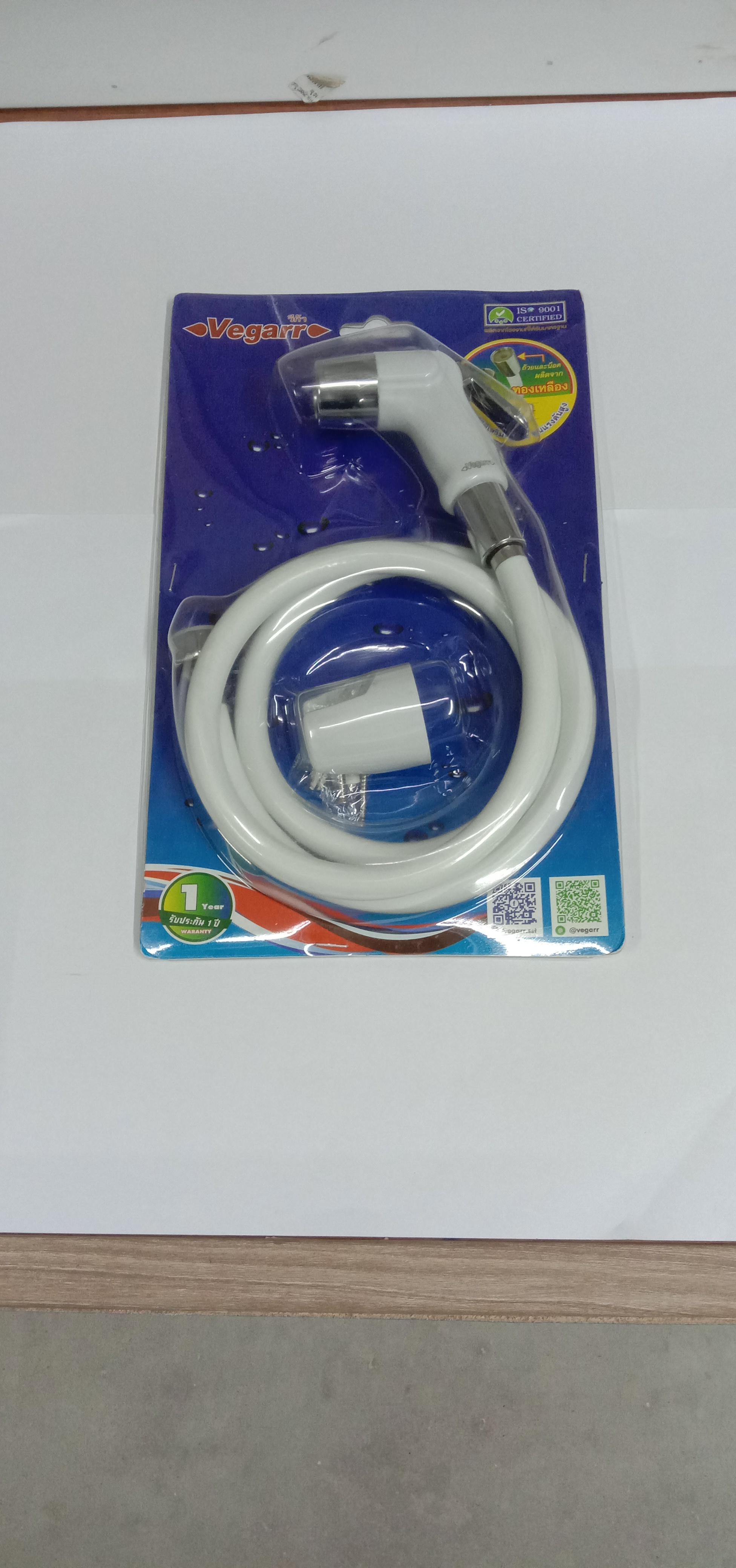 VEGARR สายฉีดชำระ สีขาว ปลายสาย ทล. 2 ด้าน VK878 W แบรนด์ VEGARR - ตกแต่ง ราคา 159 บาท