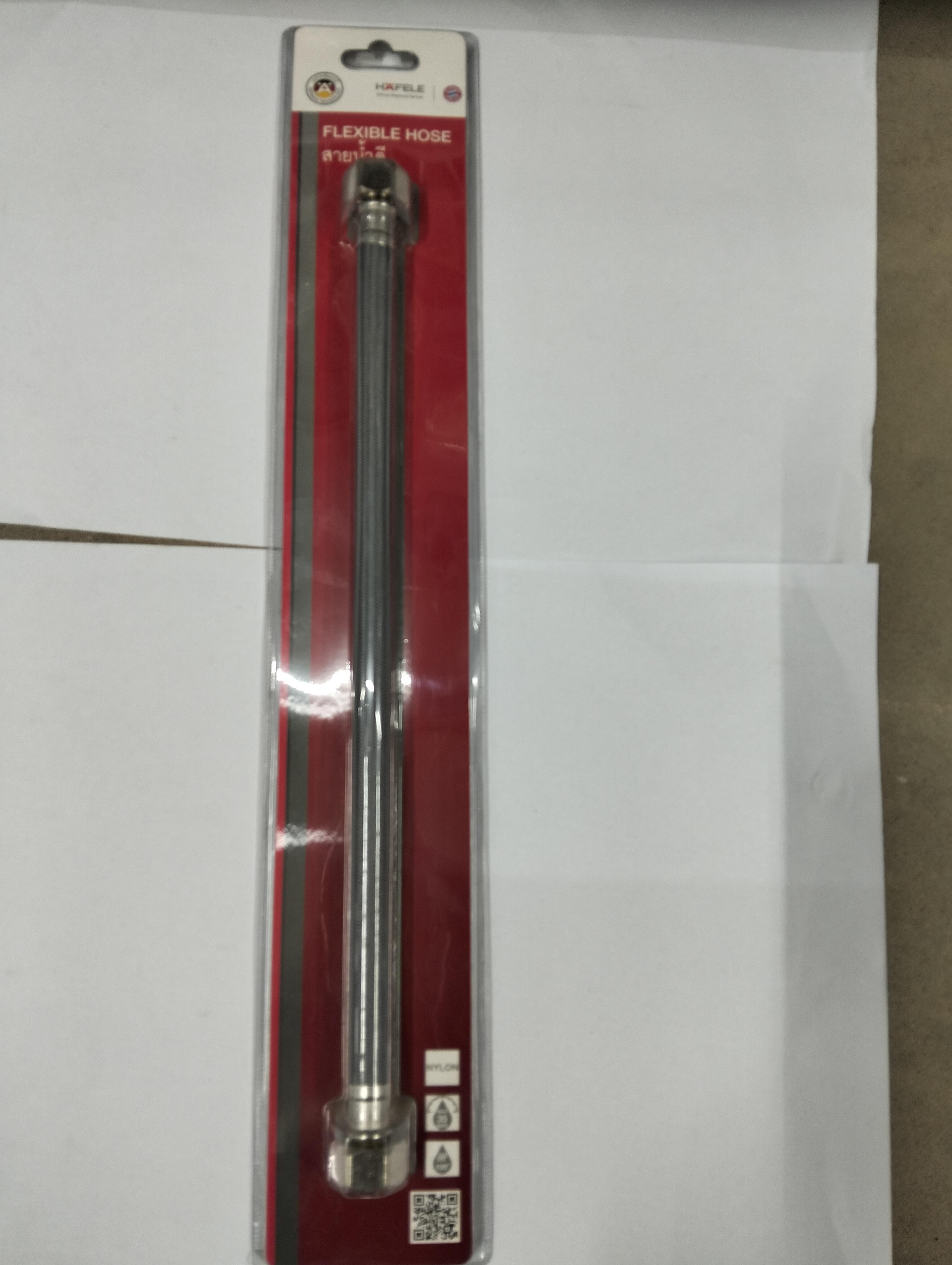 HAFELE สายน้ำดี 1/2X1/2X14นิ้วNYLONHOSE BRASS #485.60.972 แบรนด์ HAFELE - ตกแต่ง ราคา 180 บาท