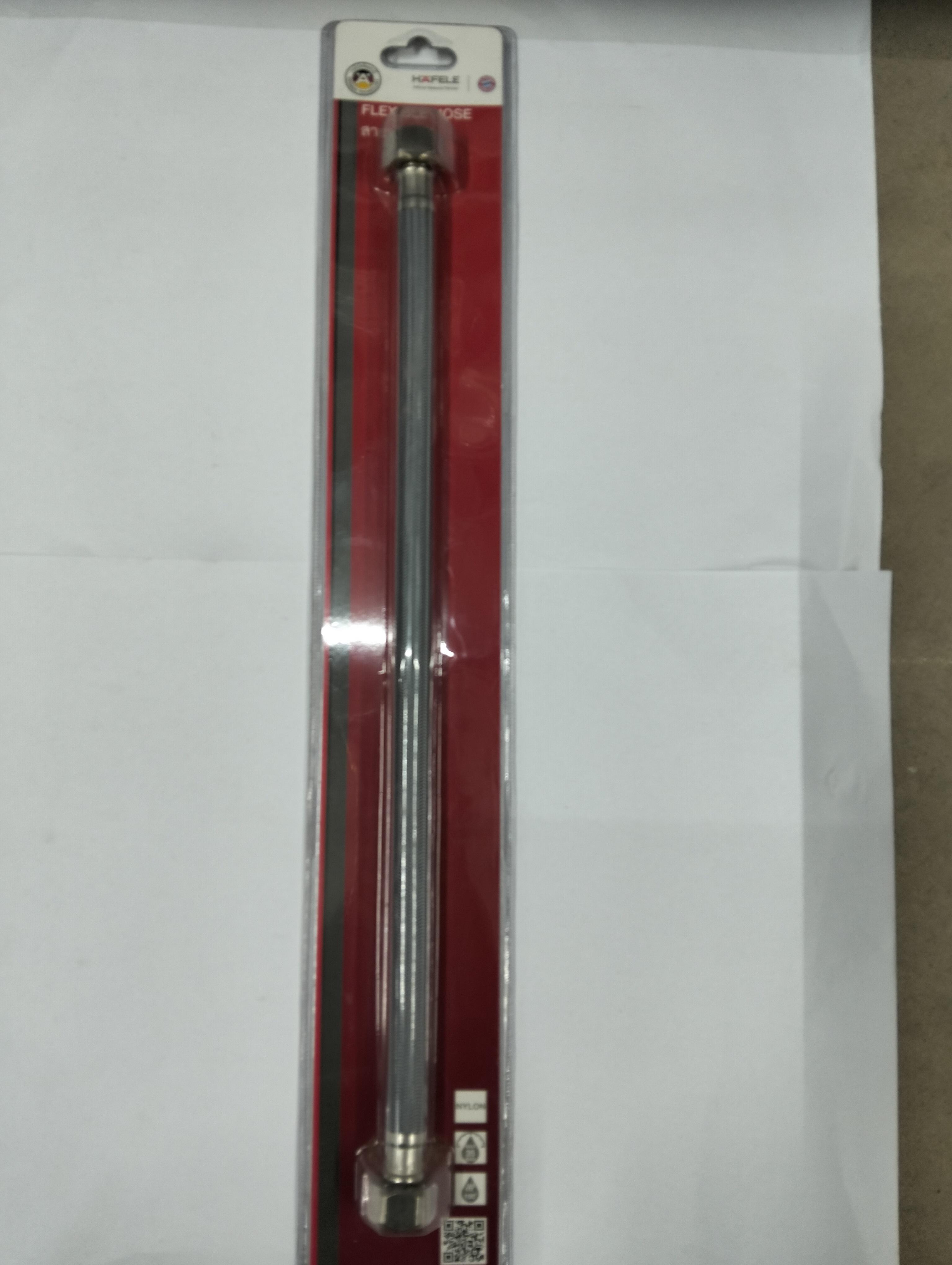 HAFELE สายน้ำดี 1/2X1/2X16นิ้วNYLONHOSE BRASS #485.60.973 แบรนด์ HAFELE - ตกแต่ง ราคา 169 บาท