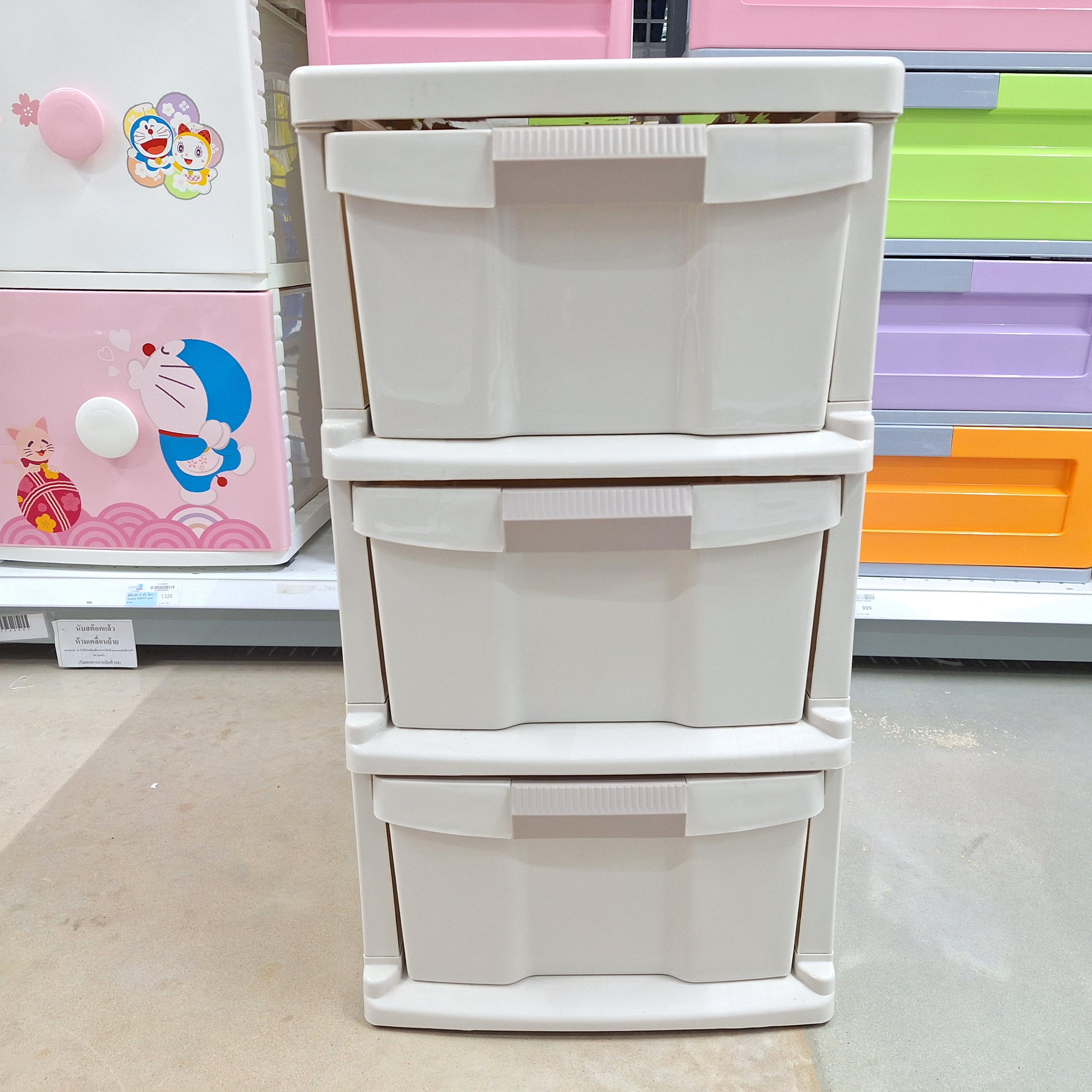JCJ กล่องลิ้นชัก 3 ชั้น No.2523 35.5*51.5*69 สีเบจ แบรนด์ เจ.ซี.เจ. - ตกแต่ง ราคา 750 บาท