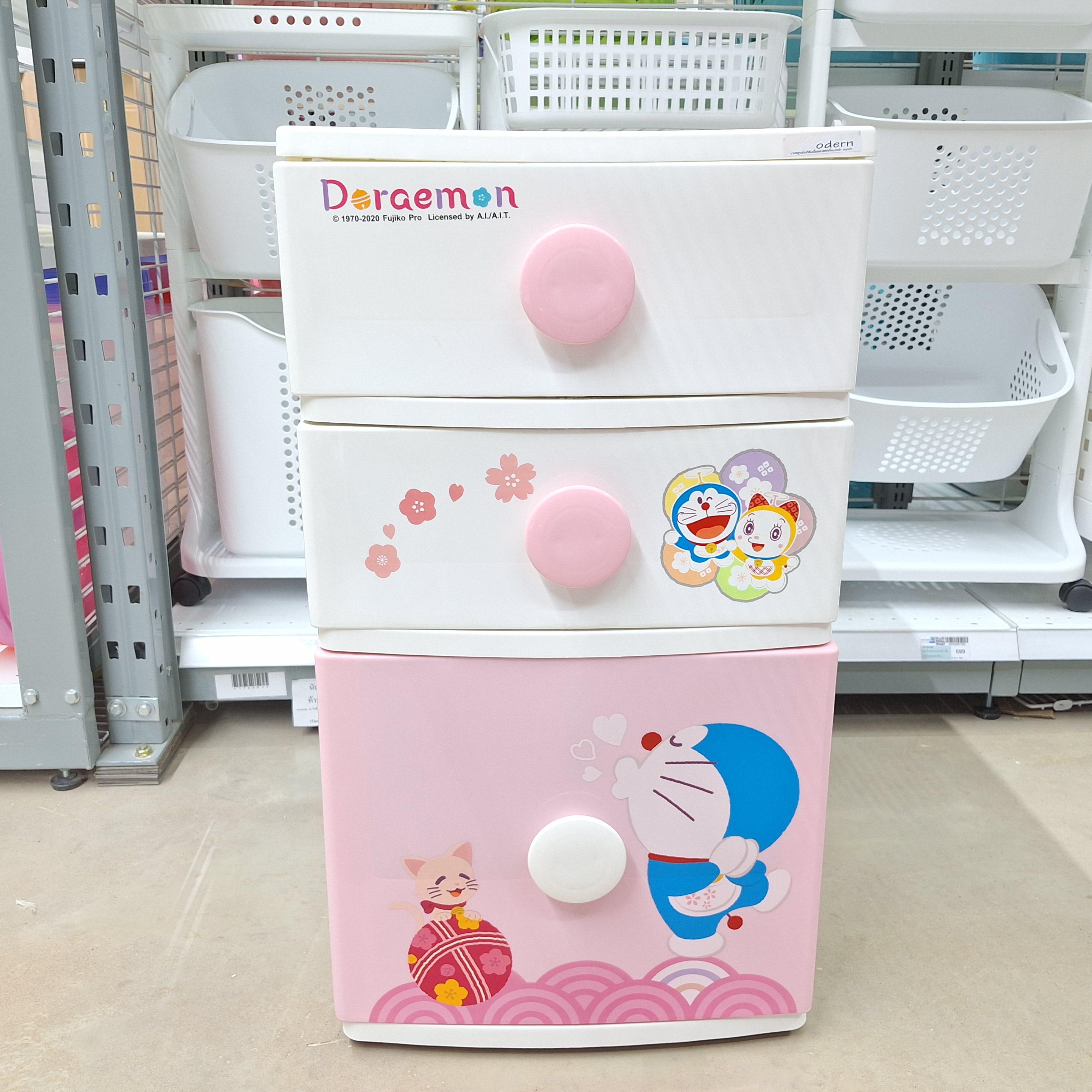 ตู้ลิ้นชัก 3 ชั้น โดราเอมอน 94016 คละลาย แบรนด์ สุขสม - ตกแต่ง ราคา 1,025 บาท