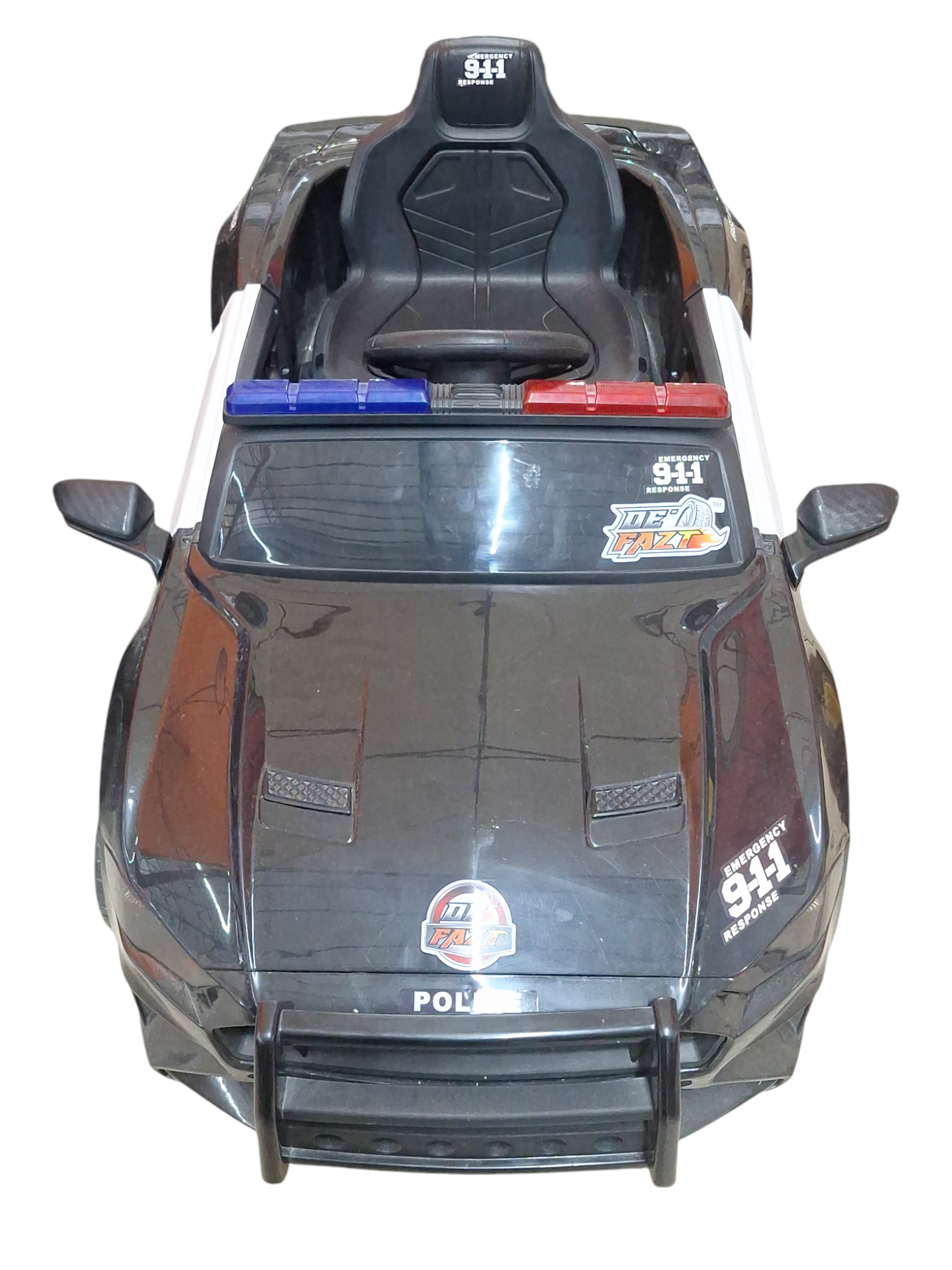 รถตำรวจเด็ก แบตเตอรี่+มอเตอร์2 DFBO75R สีดำ