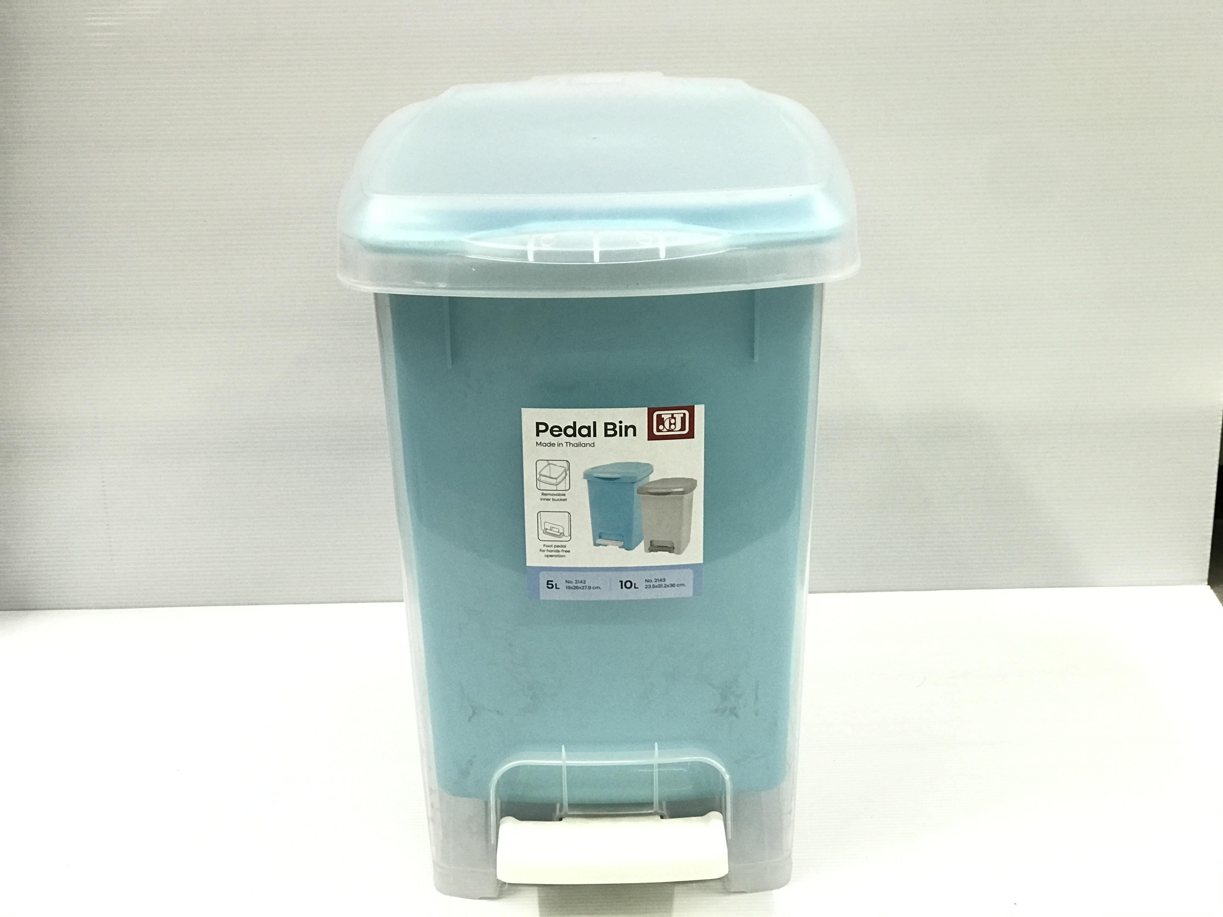 JCJ ถังขยะเหยียบ 10L. 2143 สีฟ้า แบรนด์ เจ.ซี.เจ. - ตกแต่ง ราคา 239 บาท