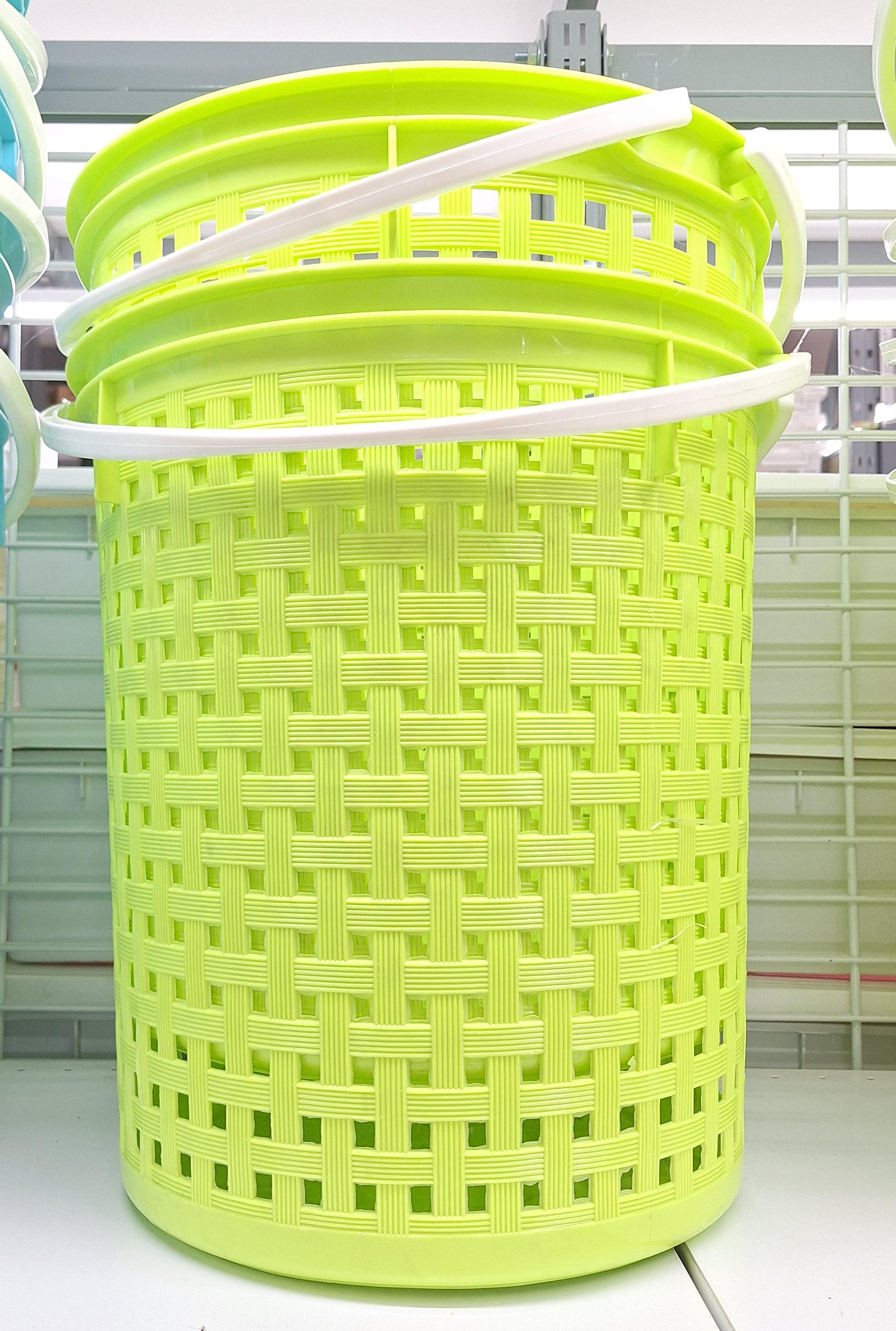 JCJ ตะกร้าลายหวาย No.4212 36.3*36.3*41 สีเขียว แบรนด์ เจ.ซี.เจ. - ตกแต่ง ราคา 199 บาท