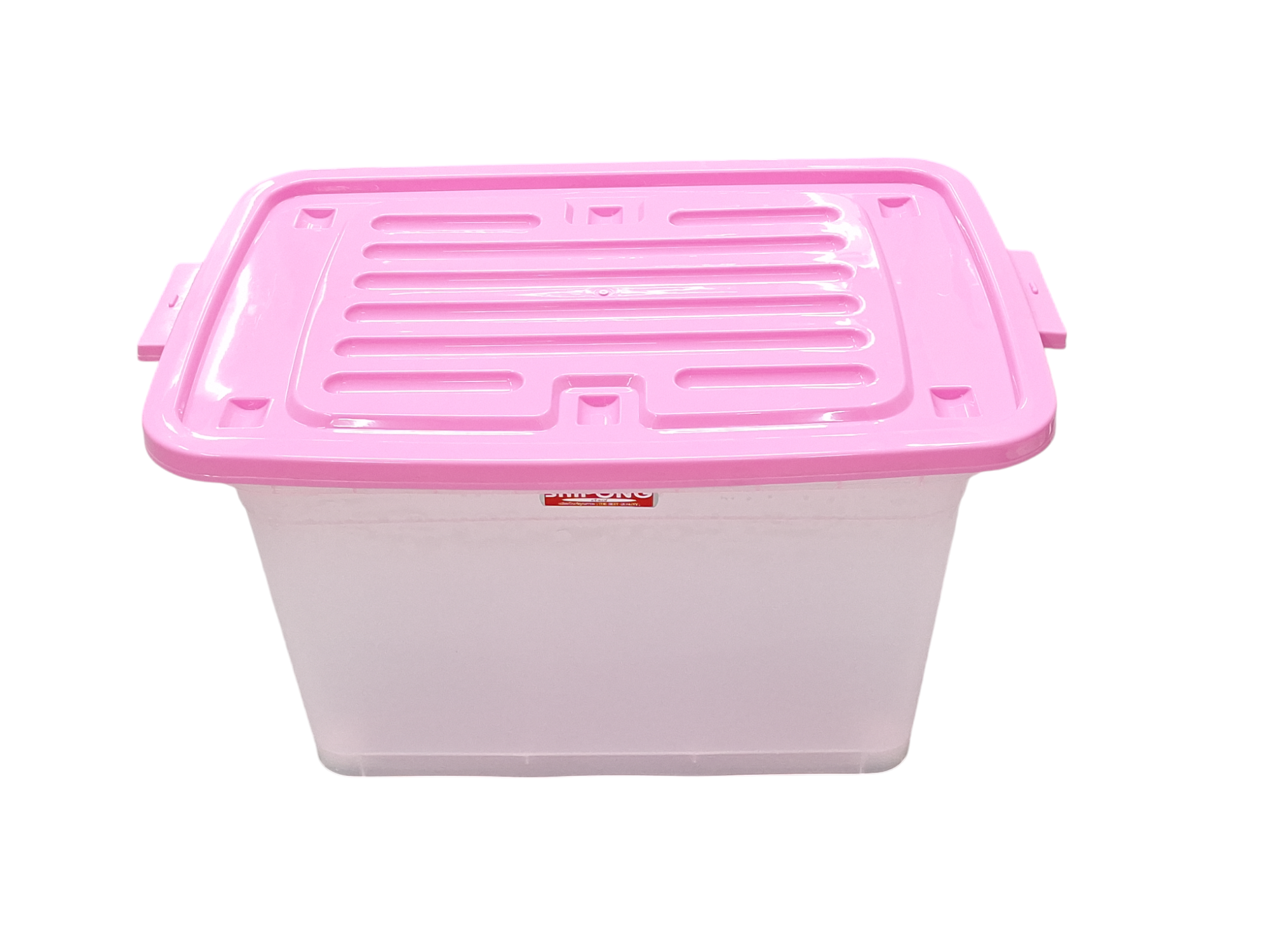 SRIPONG กล่องล้อเลื่อน รุ่น S-110 (A) ฝาสีชมพู 110ลิตร แบรนด์ SRIPONG - ตกแต่ง ราคา 429 บาท