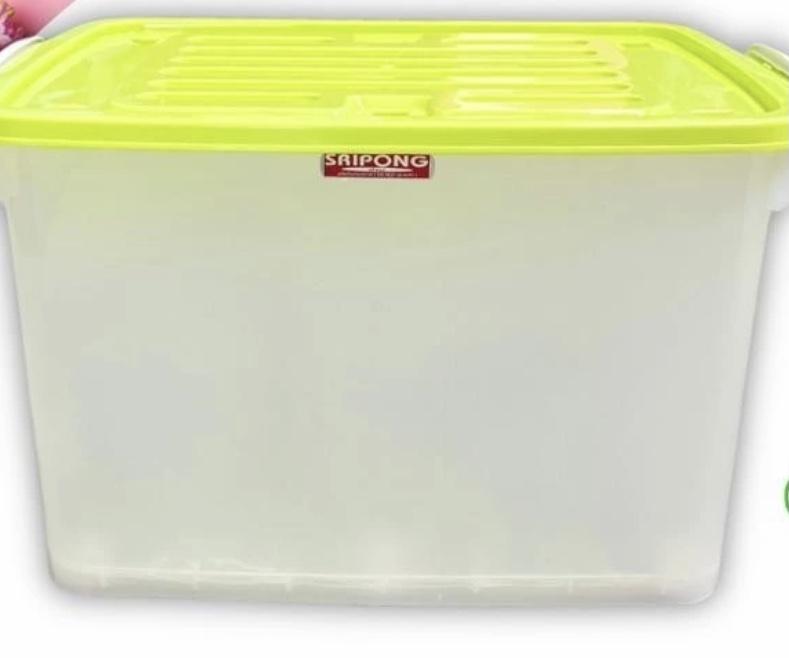 SRIPONG กล่องล้อเลื่อน รุ่น S-140 (A) ฝาสีเขียว 140ลิตร แบรนด์ SRIPONG - ตกแต่ง ราคา 499 บาท