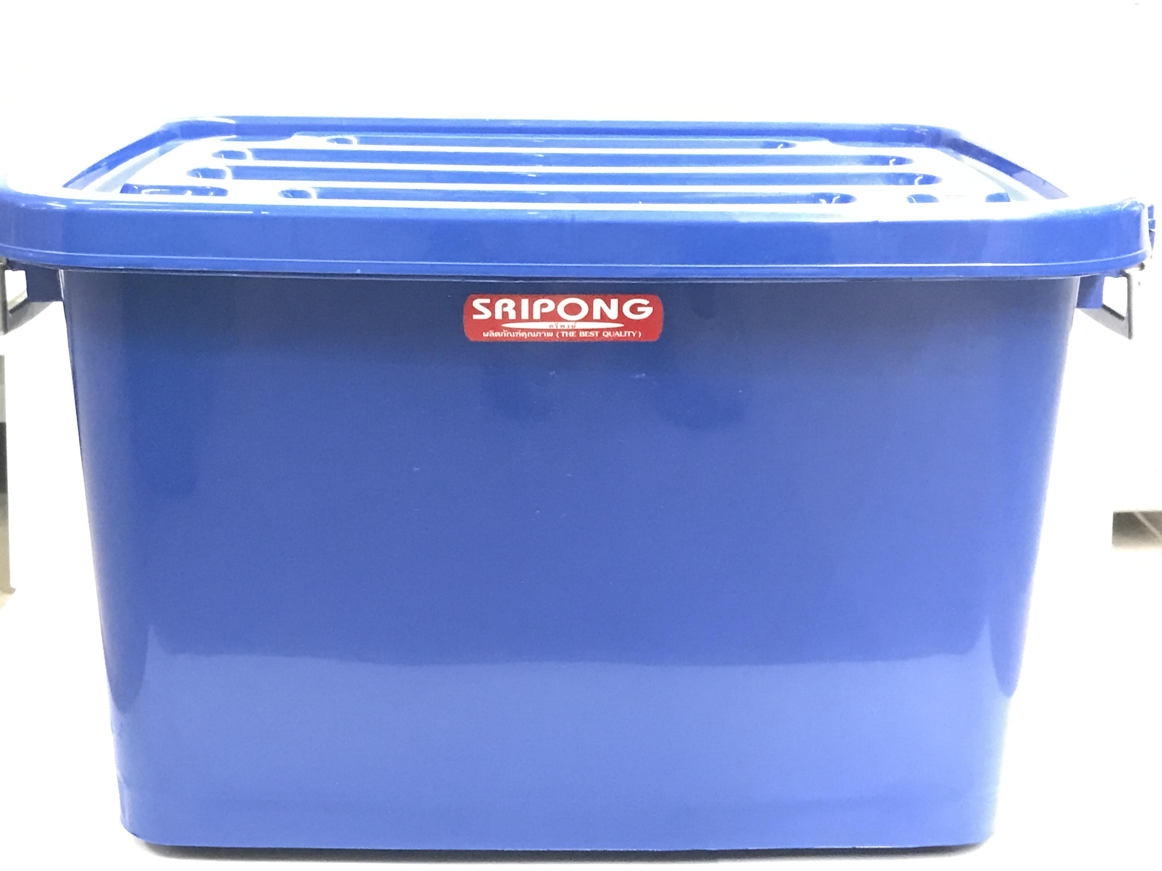 SRIPONG กล่องล้อเลื่อน รุ่นS-60 (B) น้ำเงิน 60ลิตร แบรนด์ SRIPONG - ตกแต่ง ราคา 125 บาท