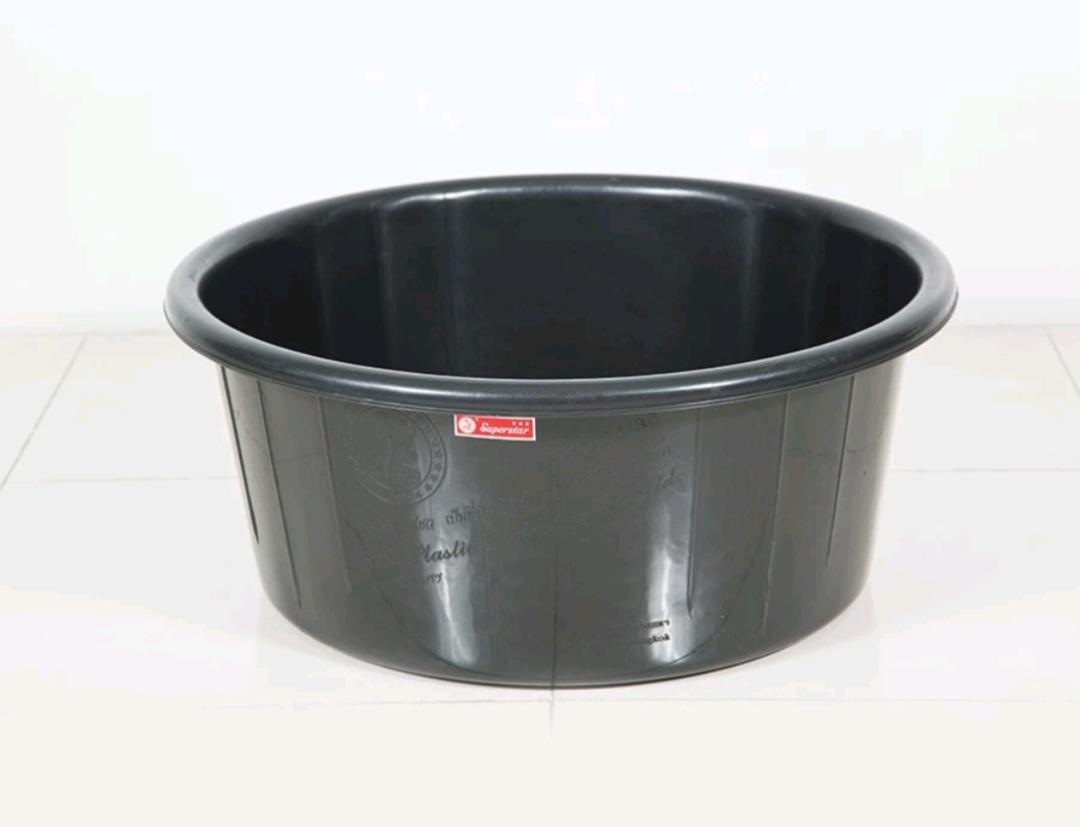 ตรางู กะละมัง เบอร์ 004/58 CP ทรงลึก-กลม 27L. สีดำ (5โหล/มัด) แบรนด์ เอสพี พลาสติก - ตกแต่ง ราคา 45 บาท