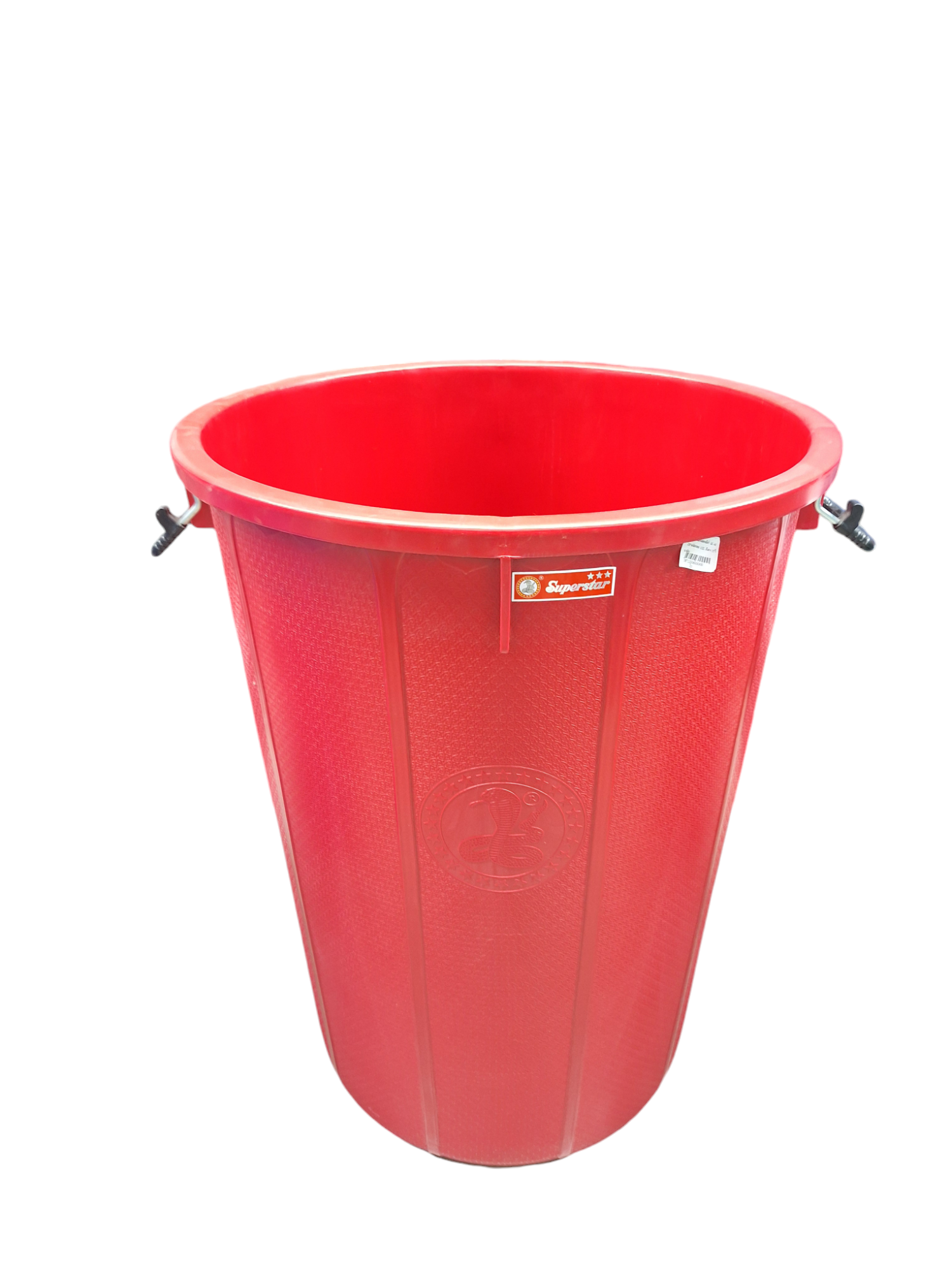 ตรางู ถังแกนลอนมีฝา  GL 40 CP ชนิดกลม 132L. สีแดง (5ใบ/มัด) แบรนด์ เอสพี พลาสติก - ตกแต่ง ราคา 429 บาท