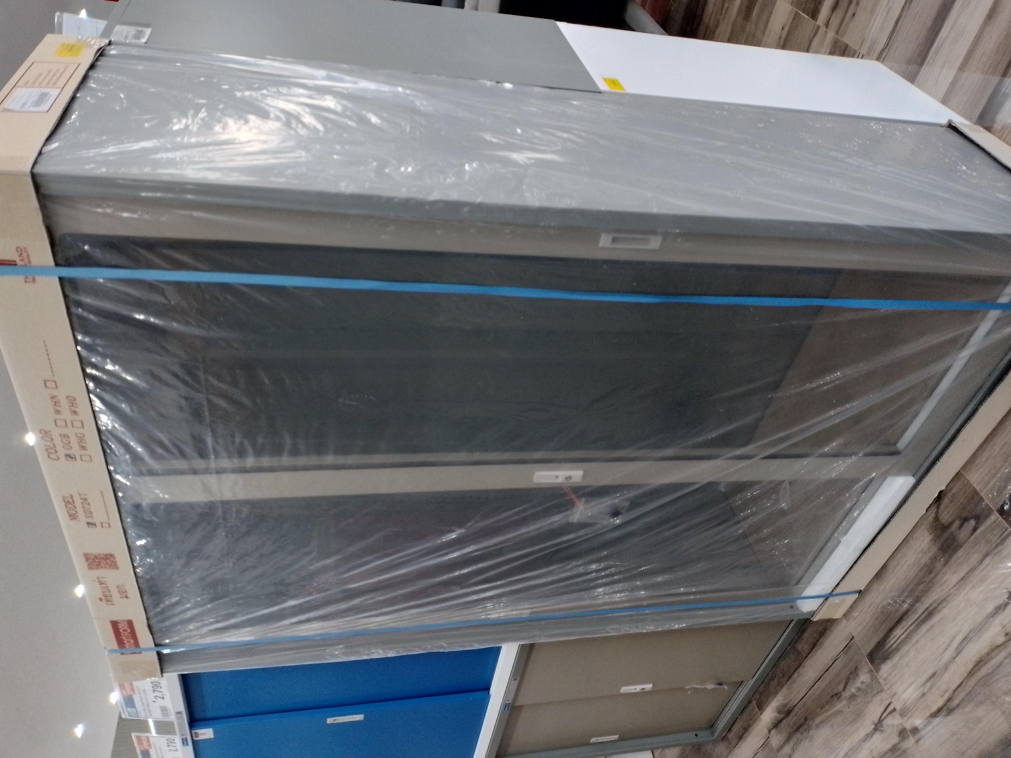 ตู้เอกสารบานเลื่อน Smart Form SD724TG 1200*460*1830มม. สีเทากลาง