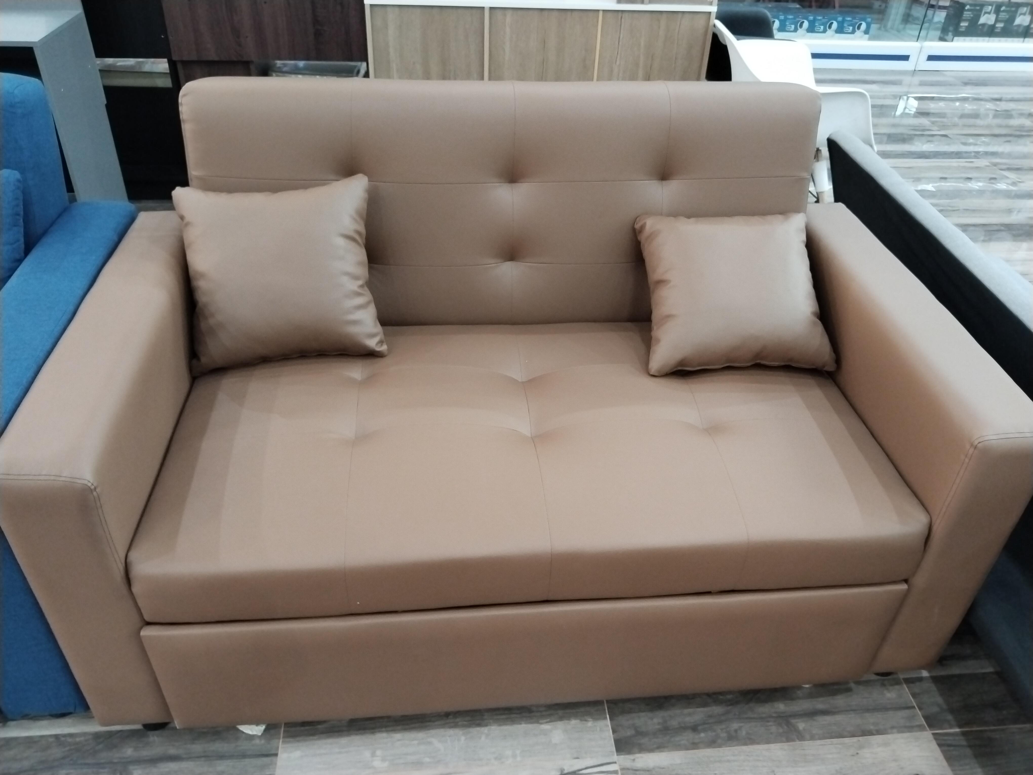 โซฟาเบด PVC รุ่นแคนดี้ 2ที่นั่ง 150ซม. สีน้ำตาล