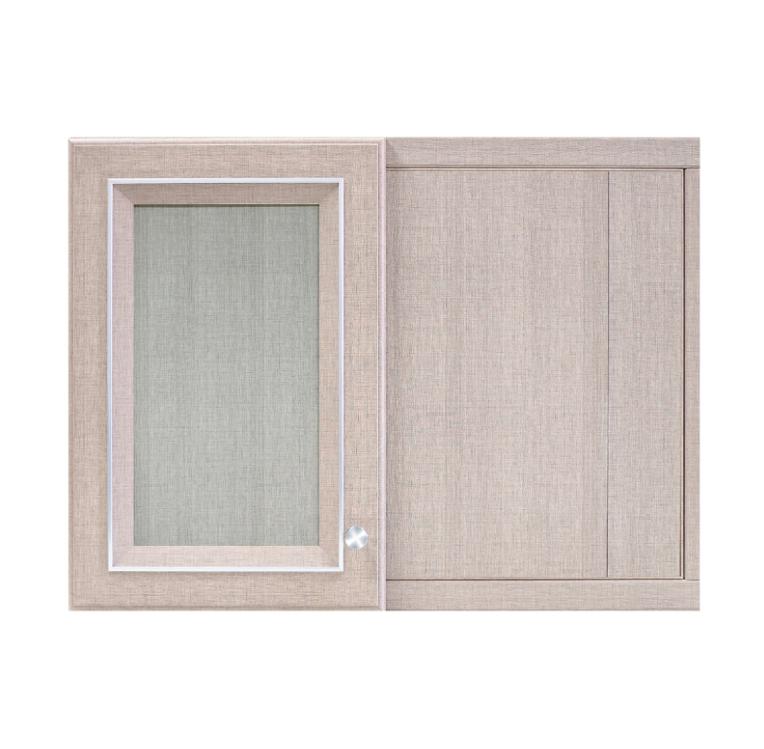 YES MOULDING ตู้แขวนเข้ามุมขวา HC03-31 80.5*60*33cm. แฟบริค บราวน์