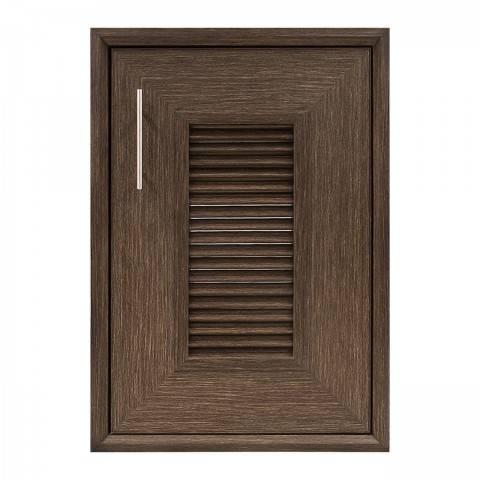 YES MOULDING บานซิงค์เดี่ยว ช่องลมบานเกล็ด CA4060-16 45.5*65.5*10cm. สีแบล็คโคโคนัท