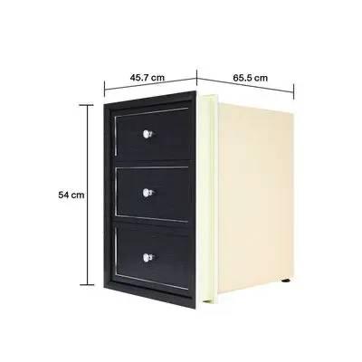 YES MOULDING ตู้ลิ้นชัก 3 ชั้น TB4060-35 สีมิสทิค แบล็ค 45.7*65.5*54ซม.