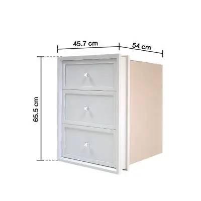 YES MOULDING ตู้ลิ้นชัก 3ชั้น TB4060-06 45.7*65.5*54cm. สีขาว