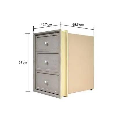 YES MOULDING ตู้ลิ้นชัก 3ชั้น TB4060-3145.7*65.5*54ซม. แฟบริคบราวน์