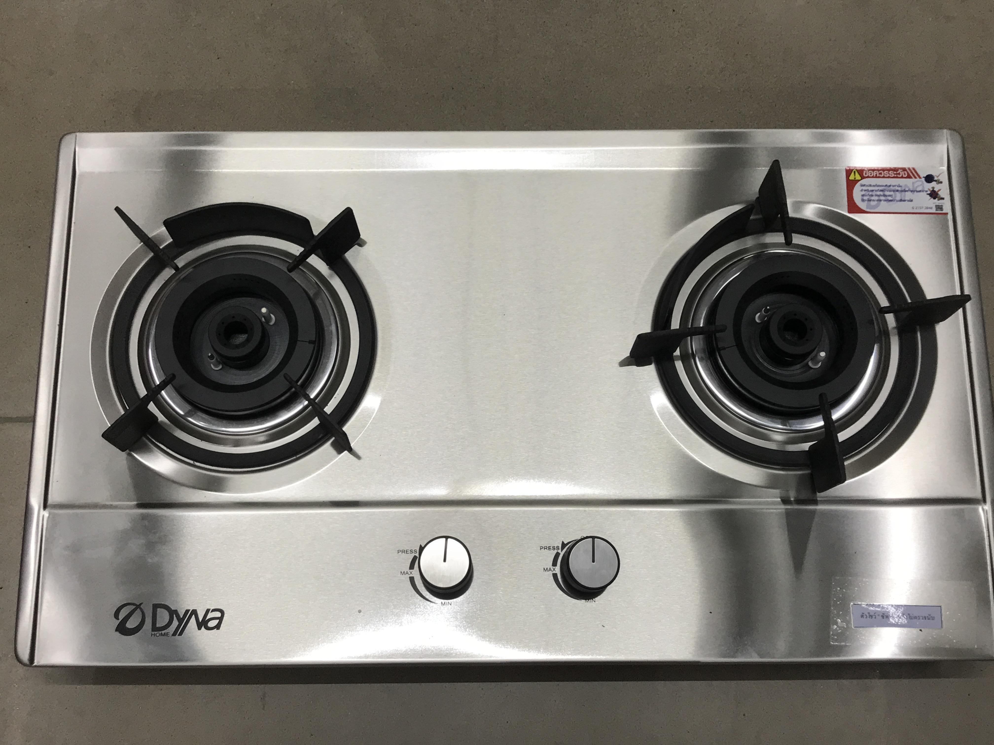 Dyna Home เตาแก๊สสแตนเลส แบบฝัง 2หัว ทองเหลืองรมดำ DF-1022-F - ภาพที่ 3