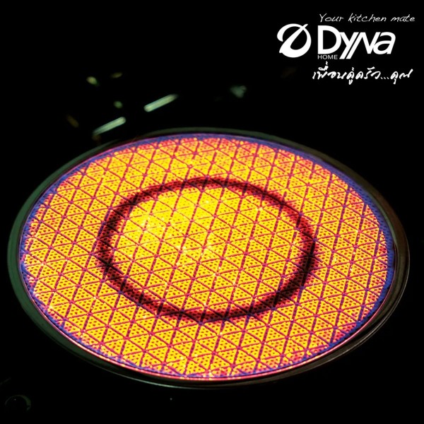 Dyna Home เตาแก๊สหน้ากระจกตั้งโต๊ะ 2หัว ทองเหลือง  DH-8706 - ภาพที่ 12