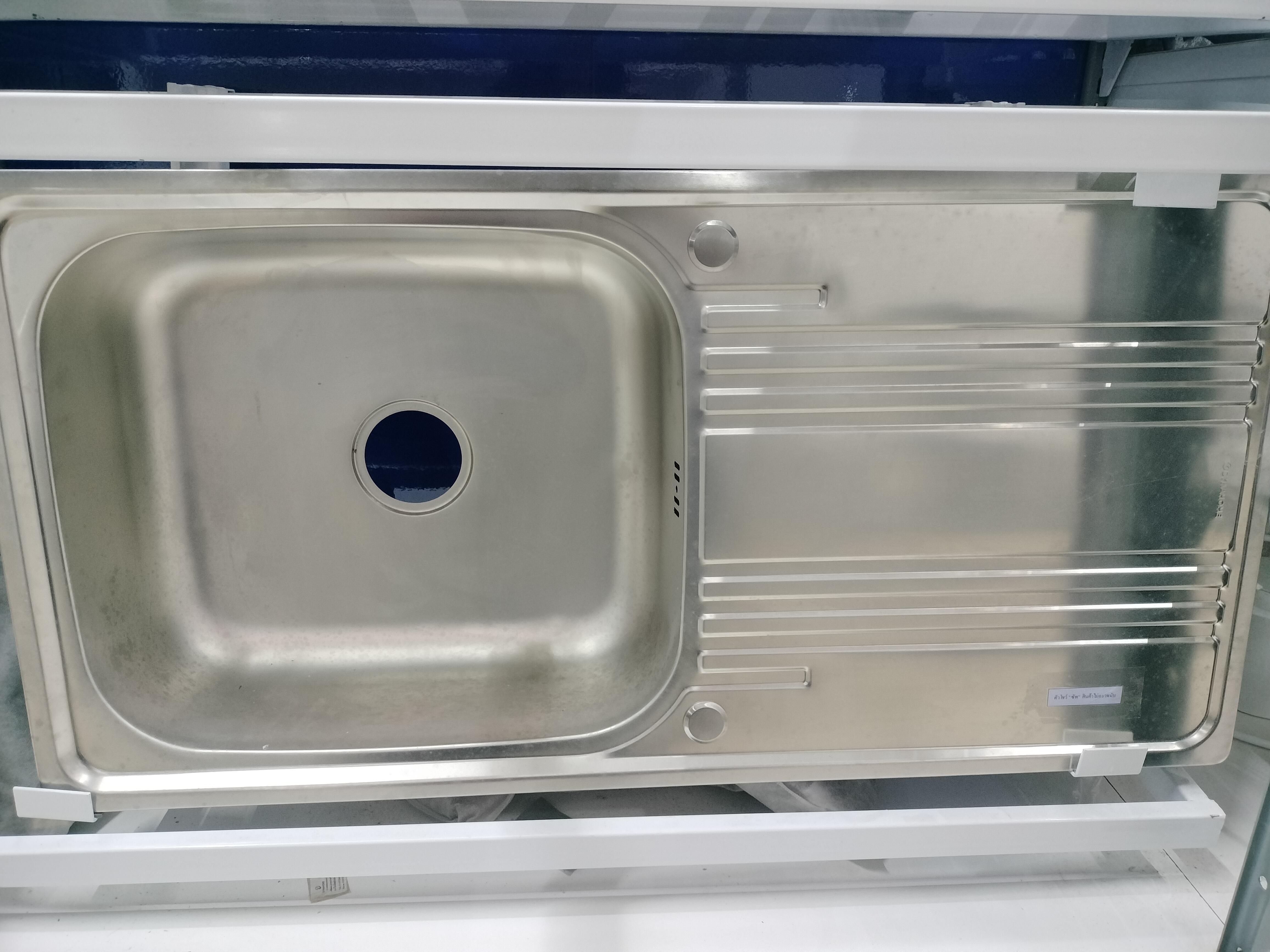 Dyna Home ซิ้งค์หนึ่งหลุมมีที่พัก แบบฝัง หนา 0.7mm.  DH-10050-B - ภาพที่ 3