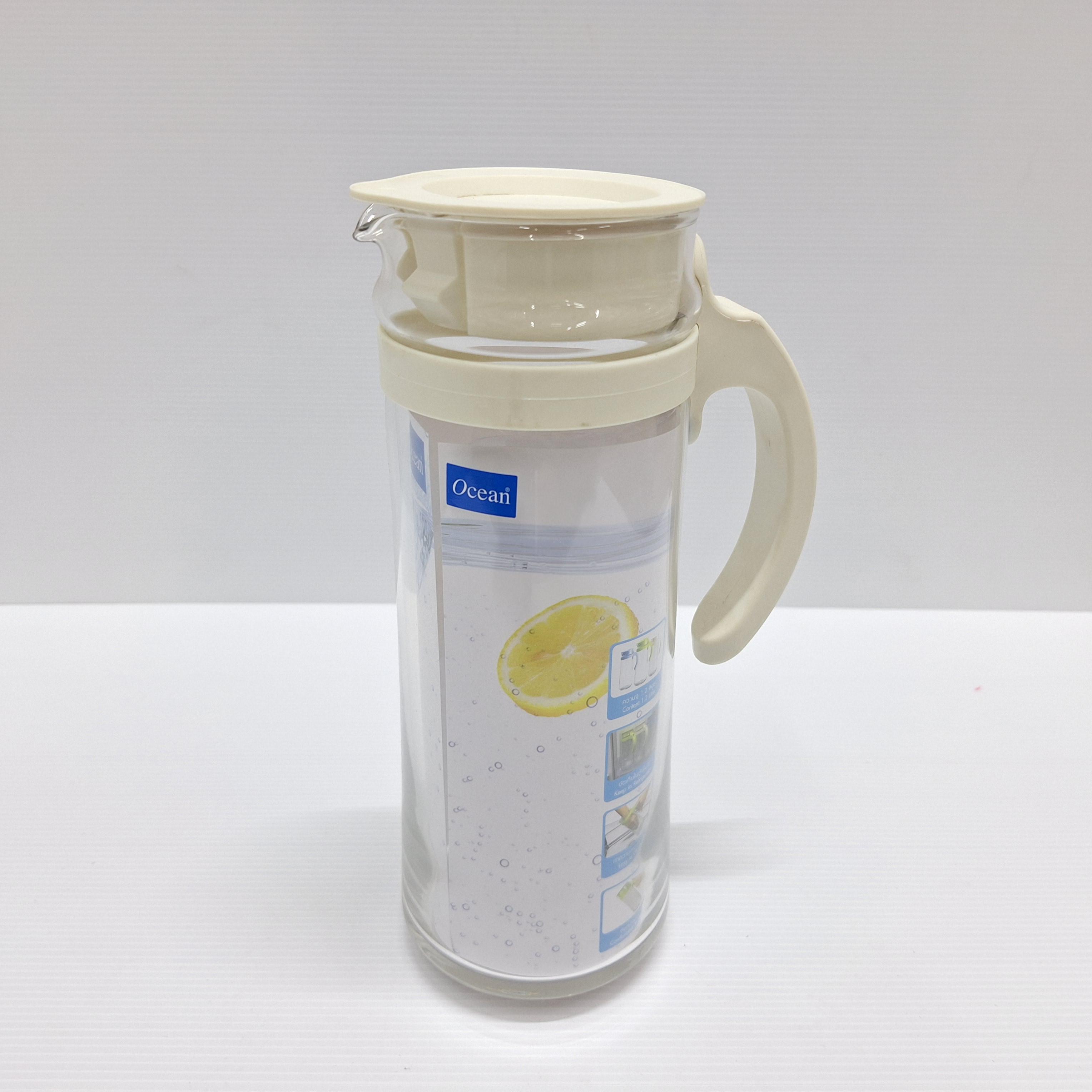 OCEAN เหยือกน้ำ PATIO PITCHER WHITE 5V18344 G0701 1265มล. แบรนด์ พิริยะสันติ - ตกแต่ง ราคา 155 บาท
