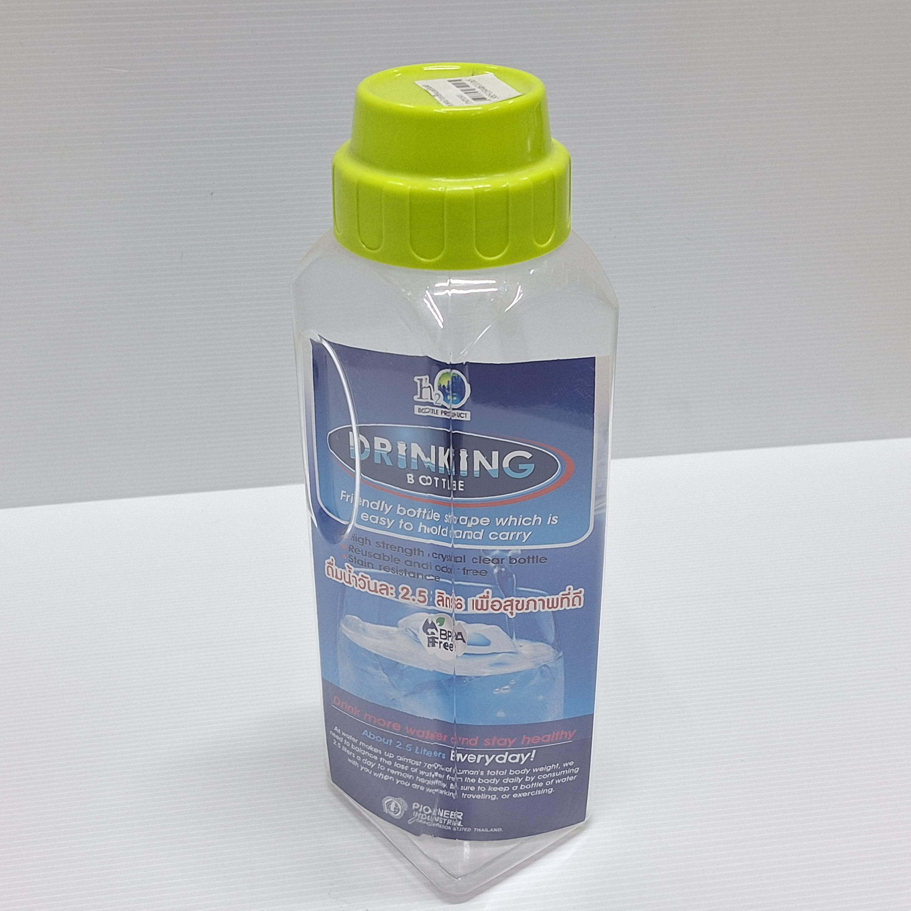 ขวดน้ำเหลี่ยมพร้อมฝา PNP3501 แบรนด์ สุขสม - ตกแต่ง ราคา 25 บาท