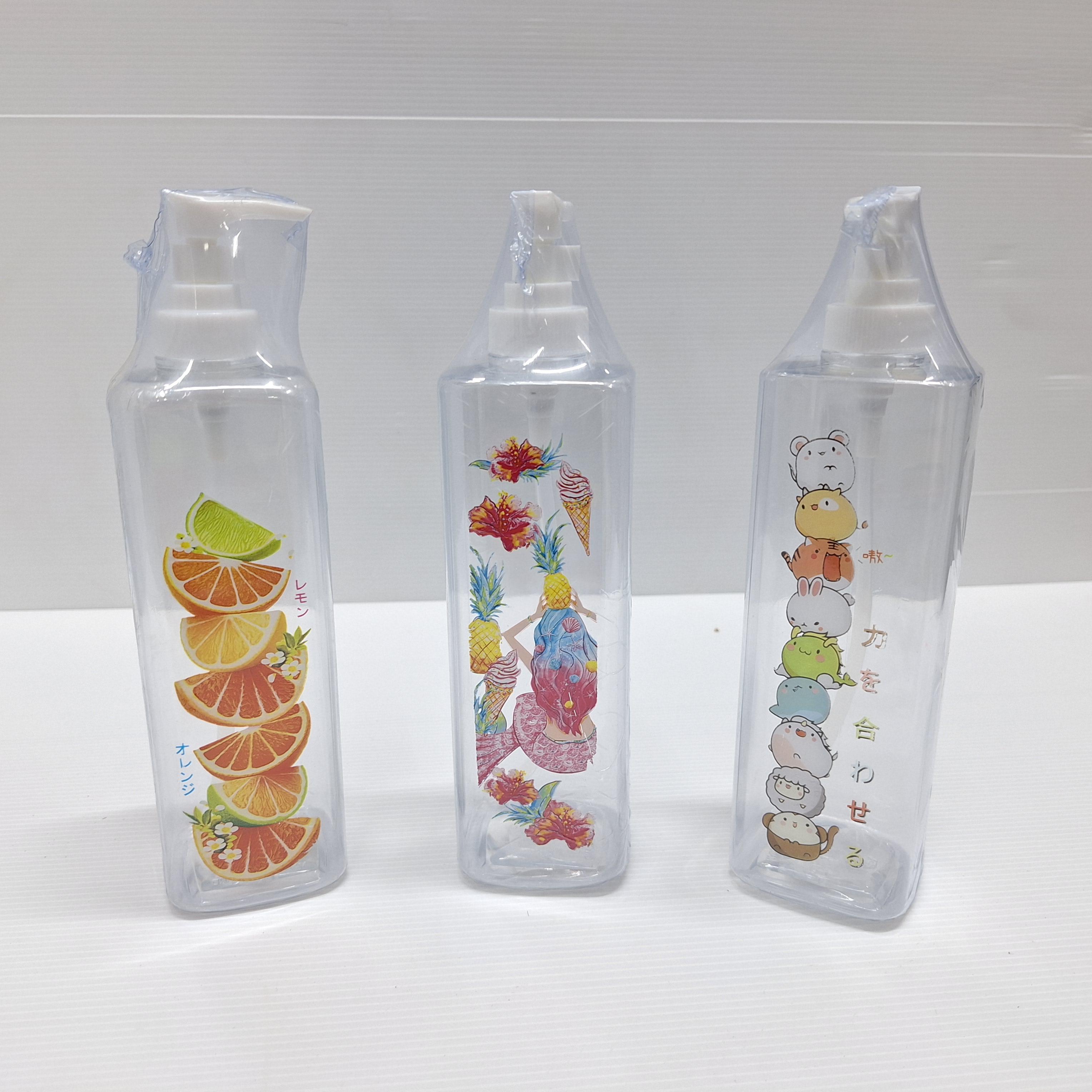 ขวดเหลี่ยมหัวปั๊ม No.SPET-450 แบรนด์ สุขสม - ตกแต่ง ราคา 20 บาท