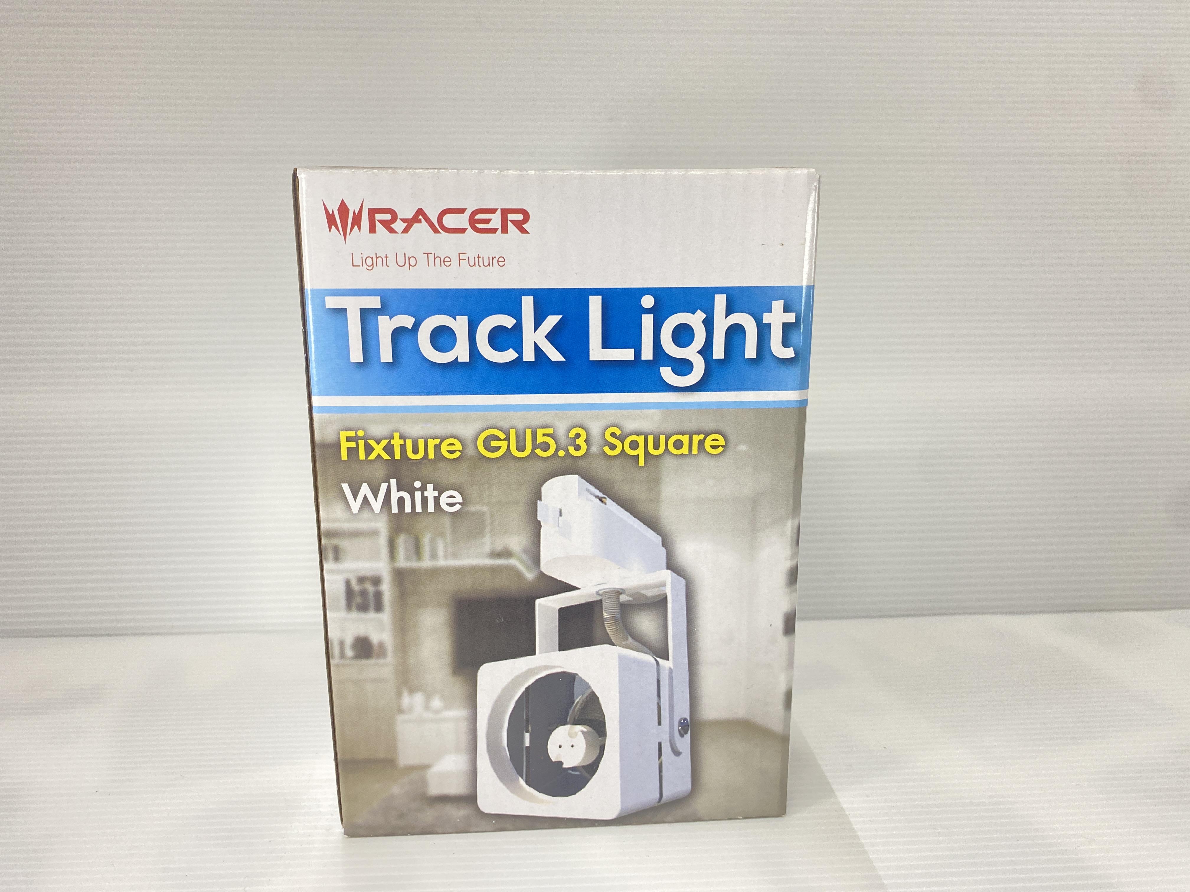 ** RACER โคม Track Light หน้าสี่เหลี่ยม ขั้ว GU5.3 ขาว (50/ลัง)
