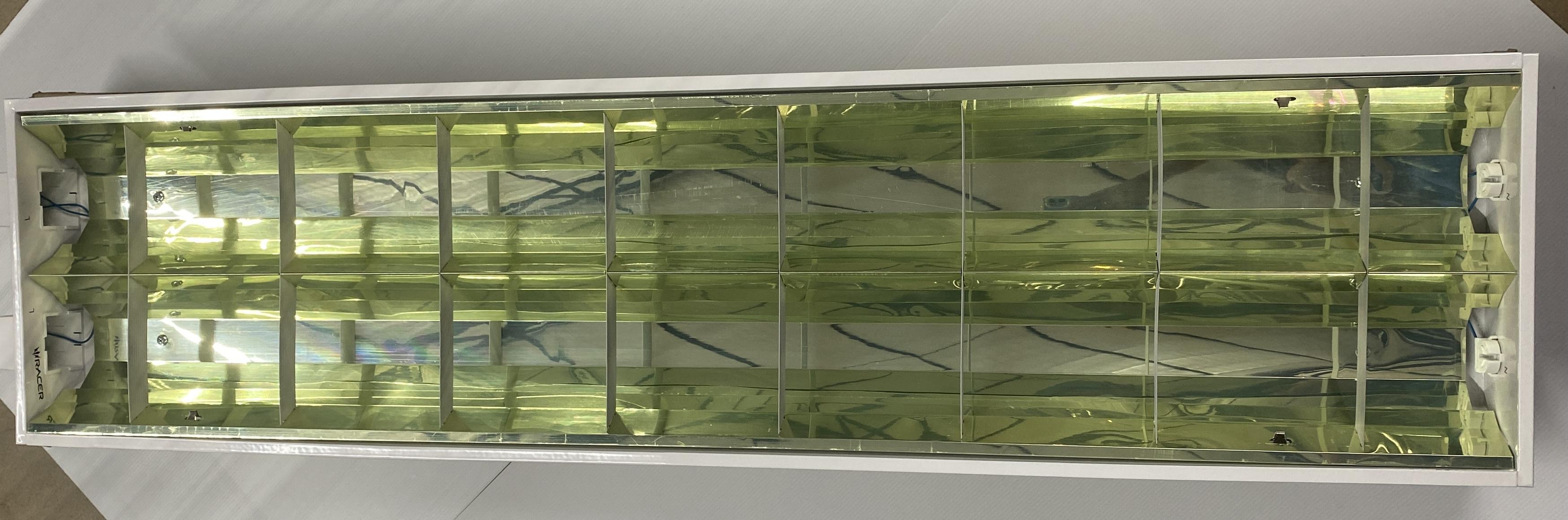 RACER โคมฝังฝ้าหน้าตะแกรง 2x36W. (30x120) LED (โคมเปล่า)