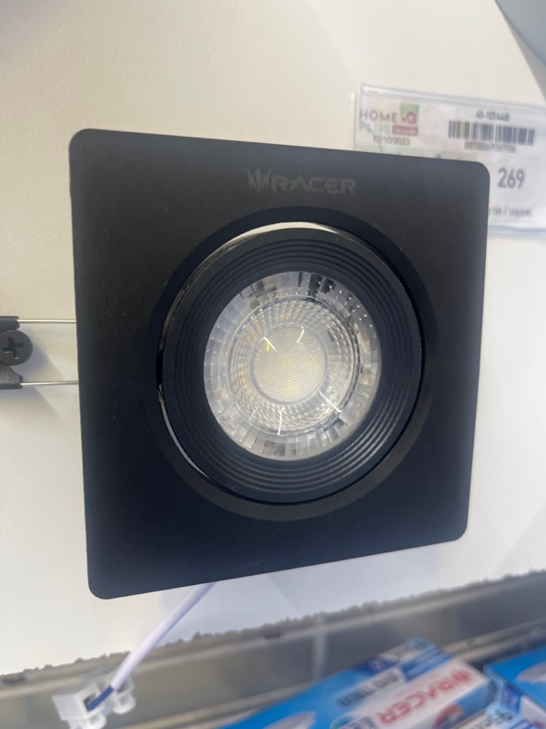 RACER ดาวน์ไลท์ LED ปรับได้ สี่เหลี่ยม แสงขาว 5W ดำ (60/ลัง)