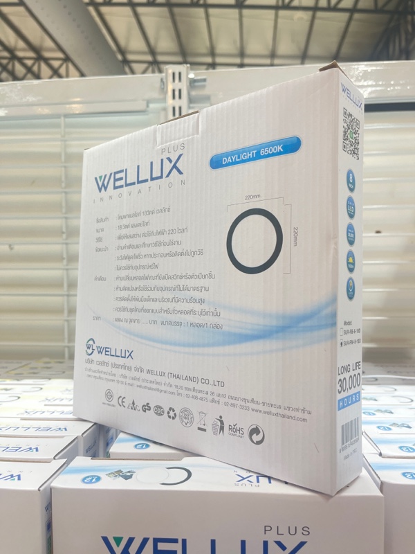 WELLUX โคมกลมติดลอย SUR-RW 8-18 วัตต์ ขอบขาว แสงขาว - ภาพที่ 4