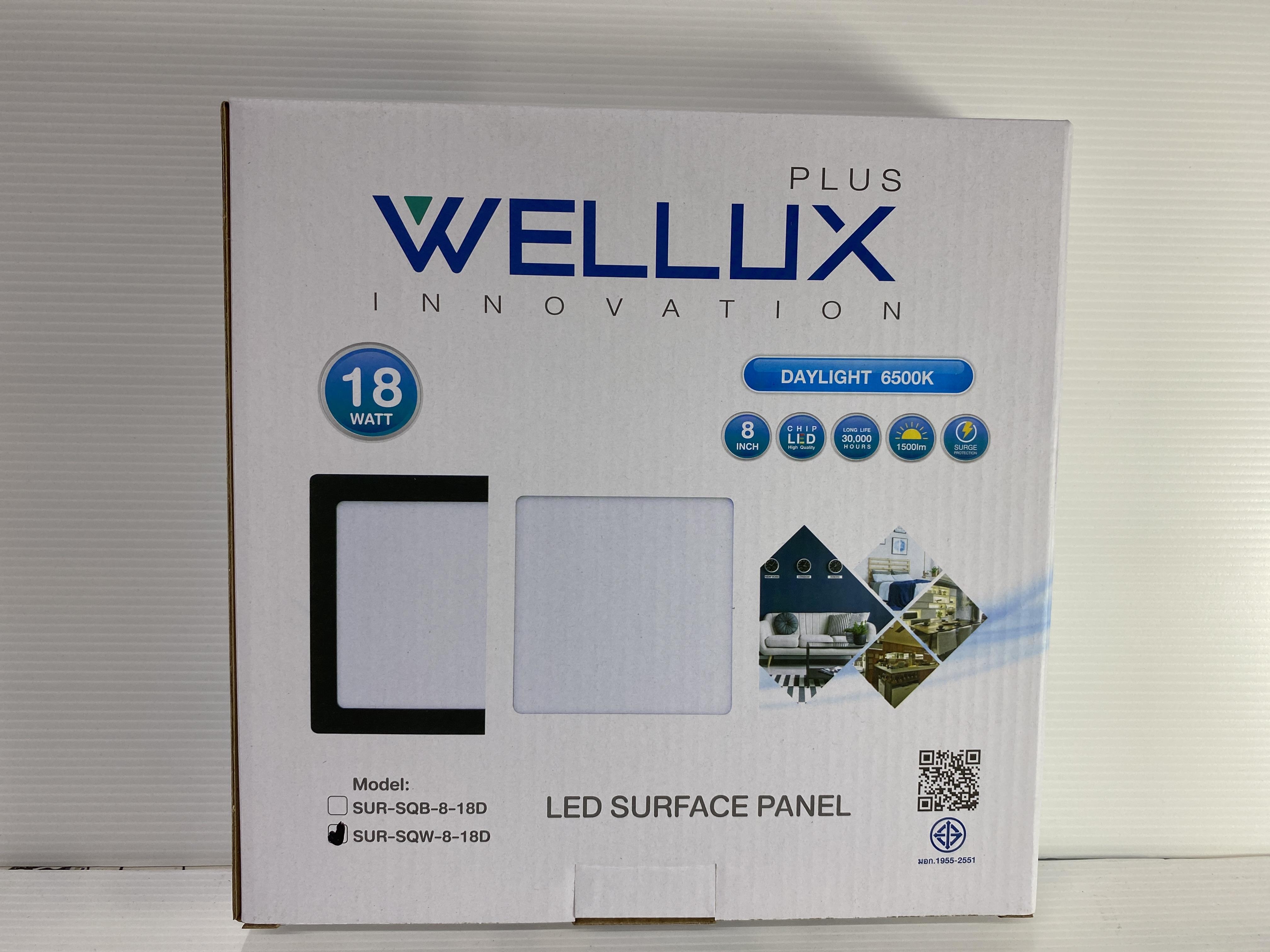 WELLUX โคมกลมติดลอย SUR-SQW 8-18 วัตต์ ขอบขาว แสงขาว - ภาพที่ 3