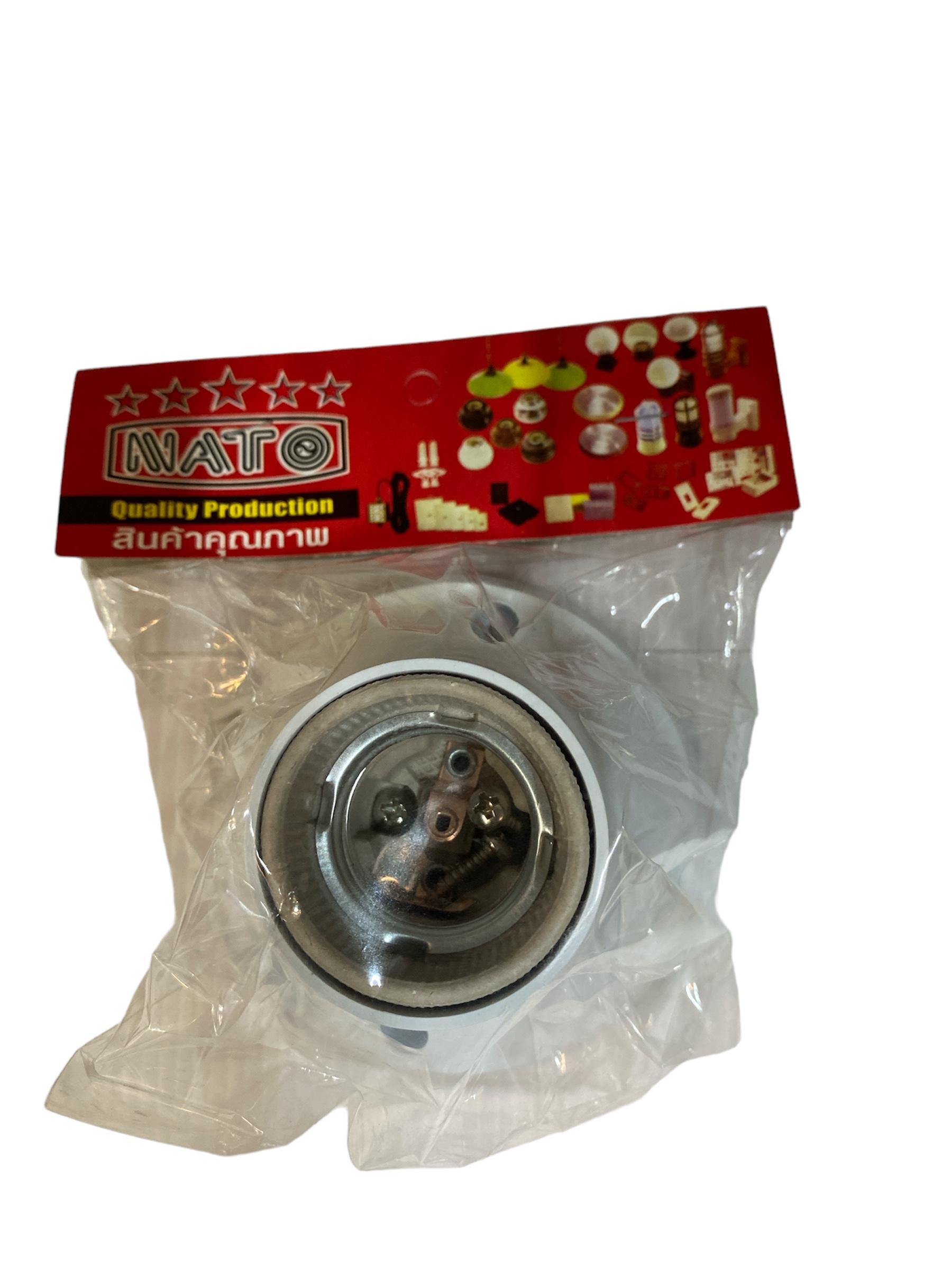 ขั้วไฟเพดานกลาง E27 NT-KF21WH สีขาว แบรนด์ NATO - ระบบไฟฟ้าและระบบน้ำ ราคา 45 บาท