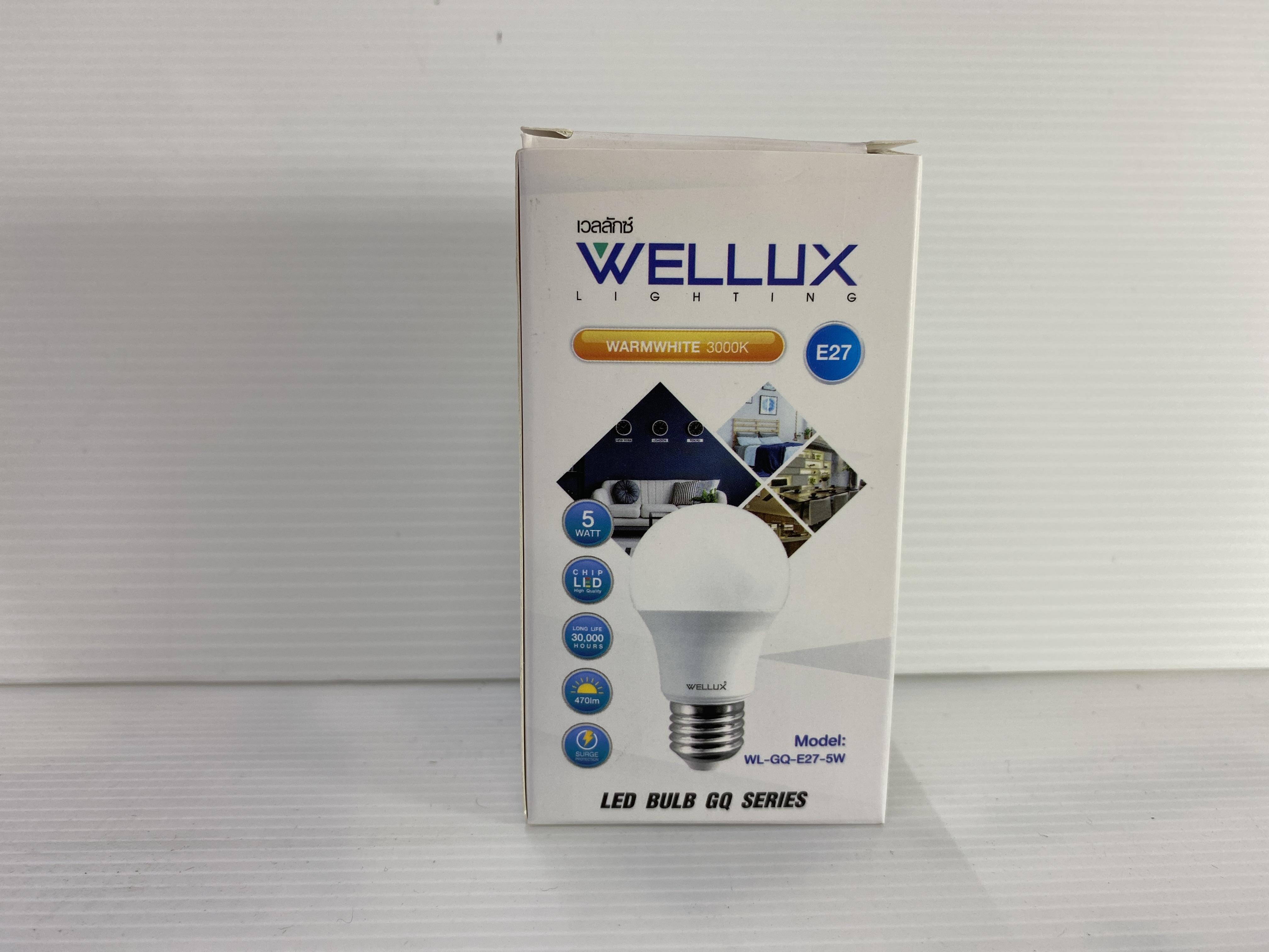WELLUX WL-Bulb GQ Series 5 วัตต์ E27 แสงเหลือง แบรนด์ เวลลักซ์ - ระบบไฟฟ้าและระบบน้ำ ราคา 35 บาท