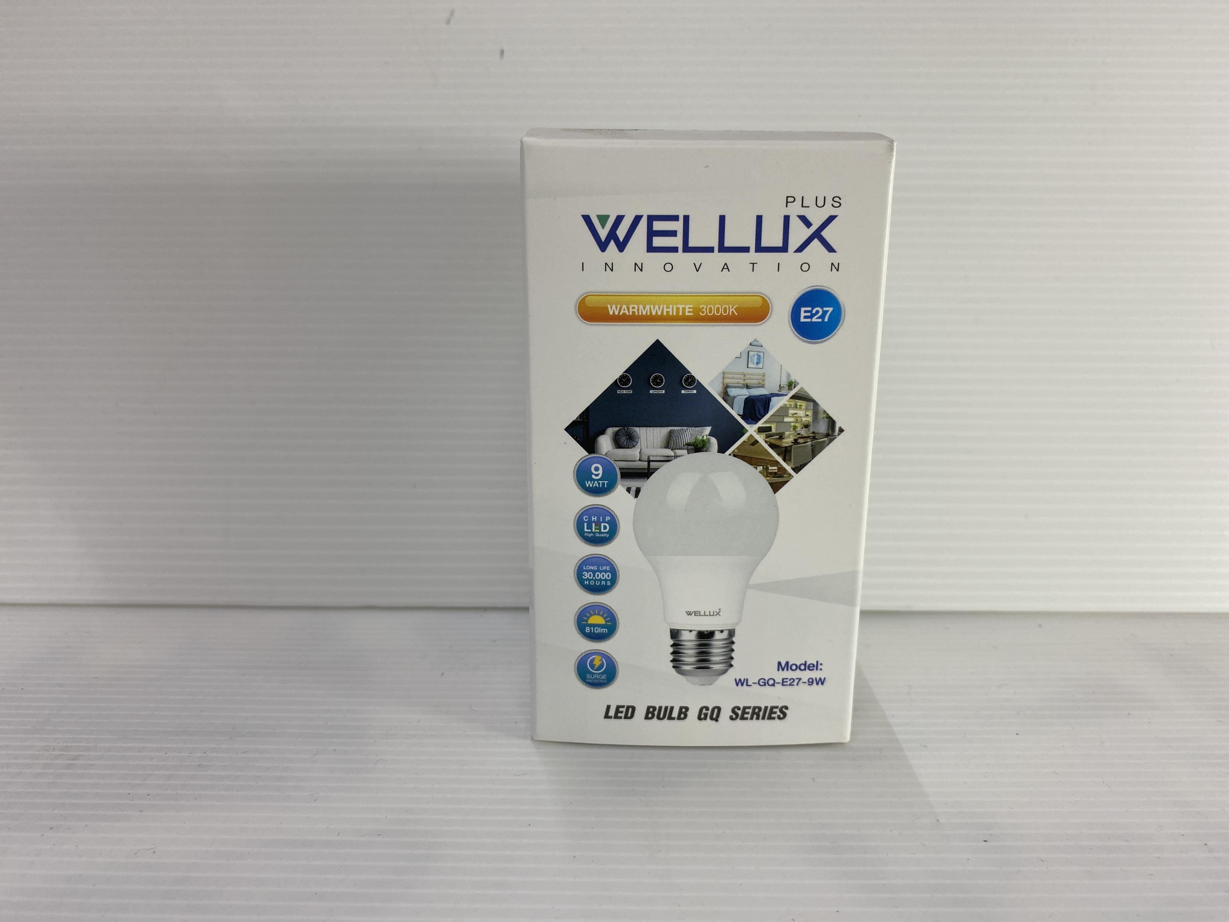 WELLUX WL-Bulb GQ Series 9 วัตต์ E27 แสงเหลือง แบรนด์ เวลลักซ์ - ระบบไฟฟ้าและระบบน้ำ ราคา 42 บาท