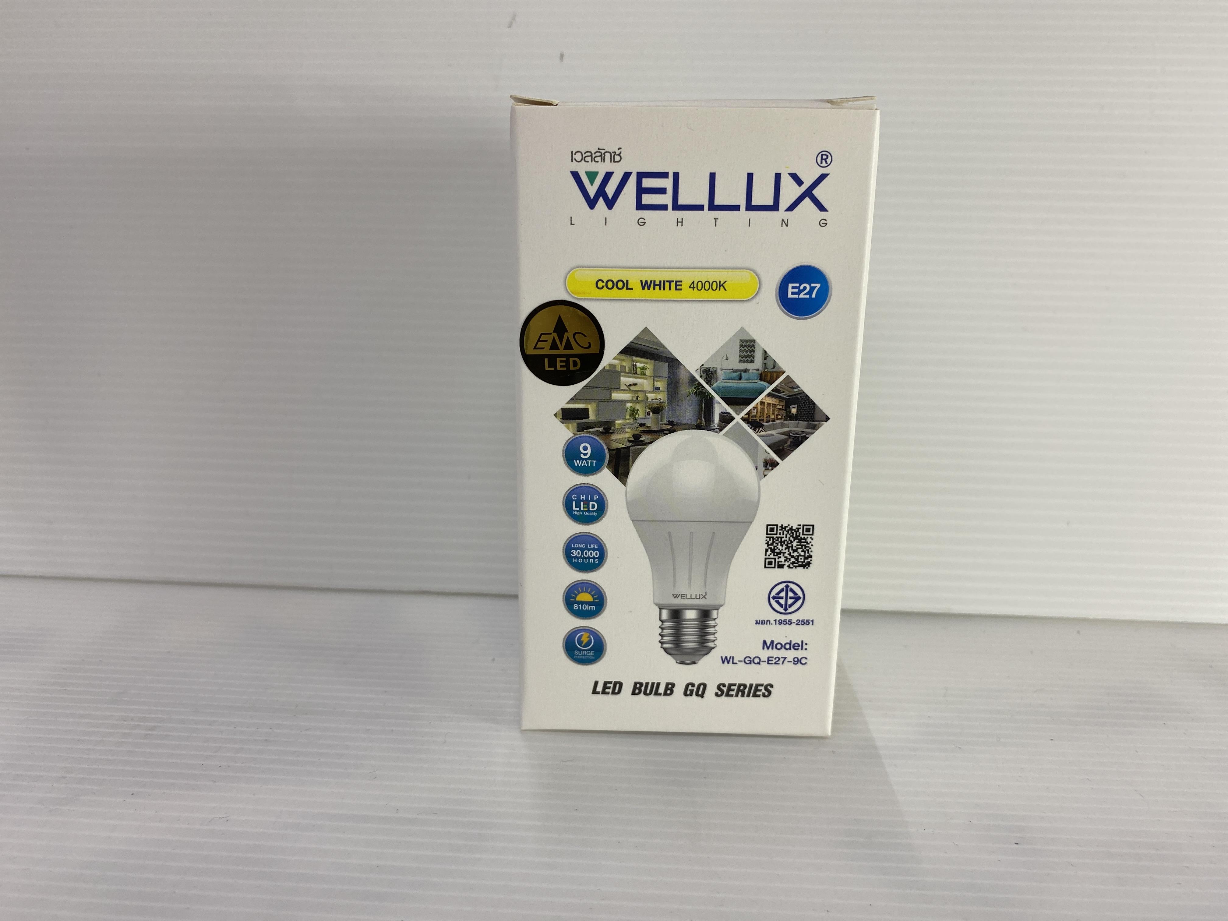WELLUX WL-Bulb GQ Series 9 วัตต์ E27 แสงคลูไวท์ แบรนด์ เวลลักซ์ - ระบบไฟฟ้าและระบบน้ำ ราคา 42 บาท