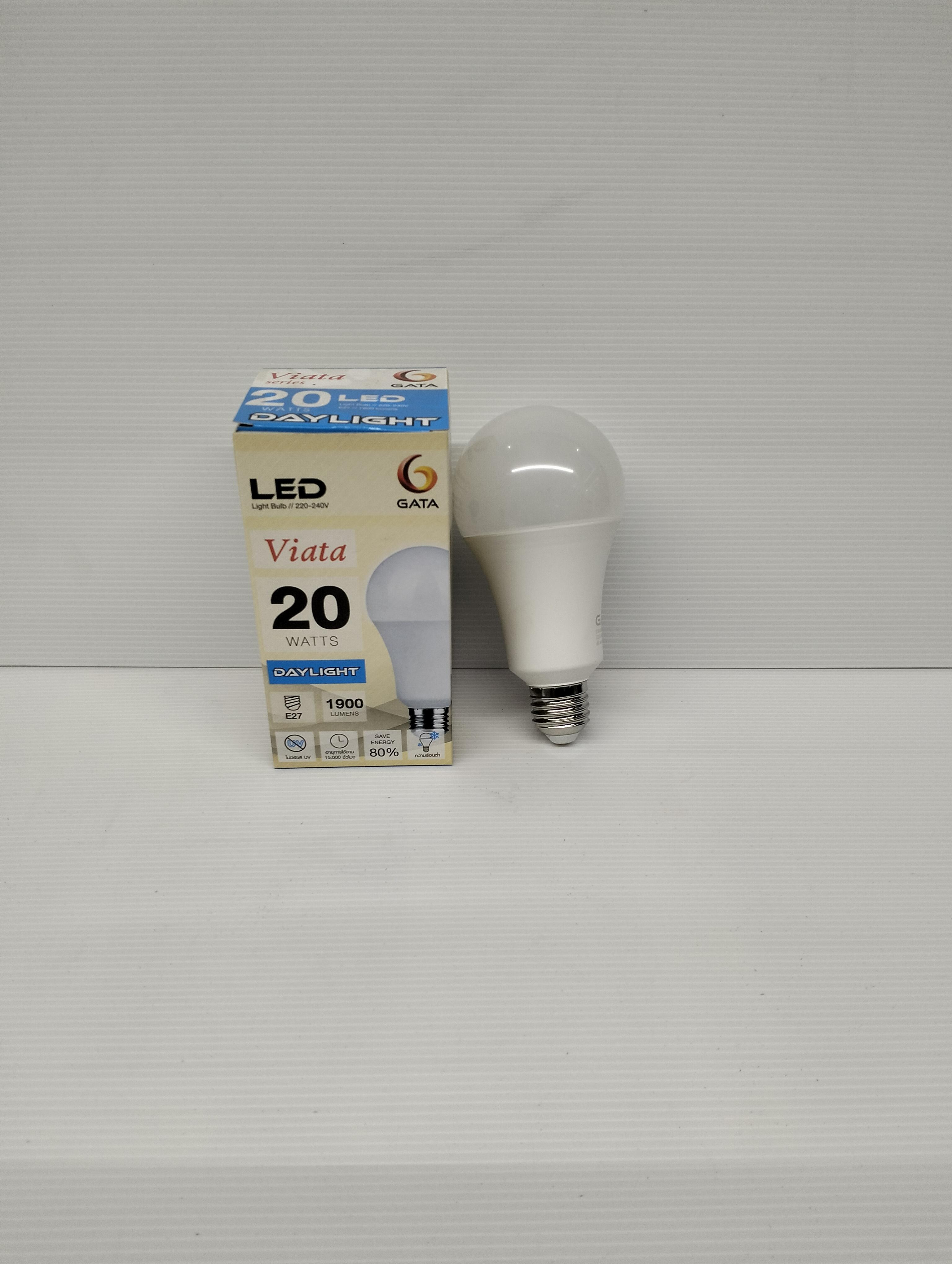 หลอด LED 20W ฝาขุ่น E27 GATA เดย์ไลท์ 50ATL2D20E00 แบรนด์ GATA - ระบบไฟฟ้าและระบบน้ำ ราคา 119 บาท