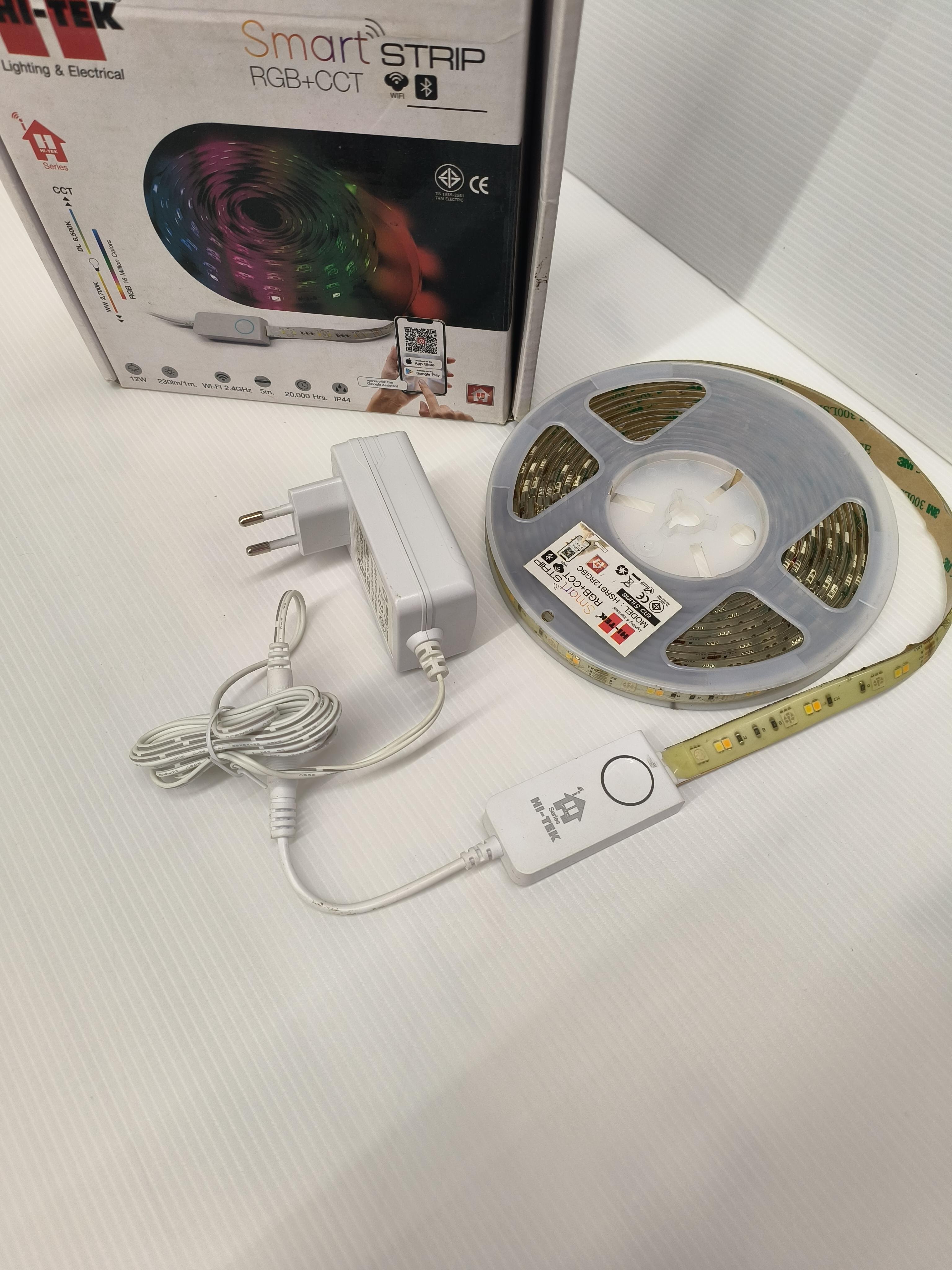 HI-TEK ชุดไฟLED เส้นริบบิ้น RGB เปลี่ยนแสงได้ WIFI+BT 12V 5ม. - ภาพที่ 2