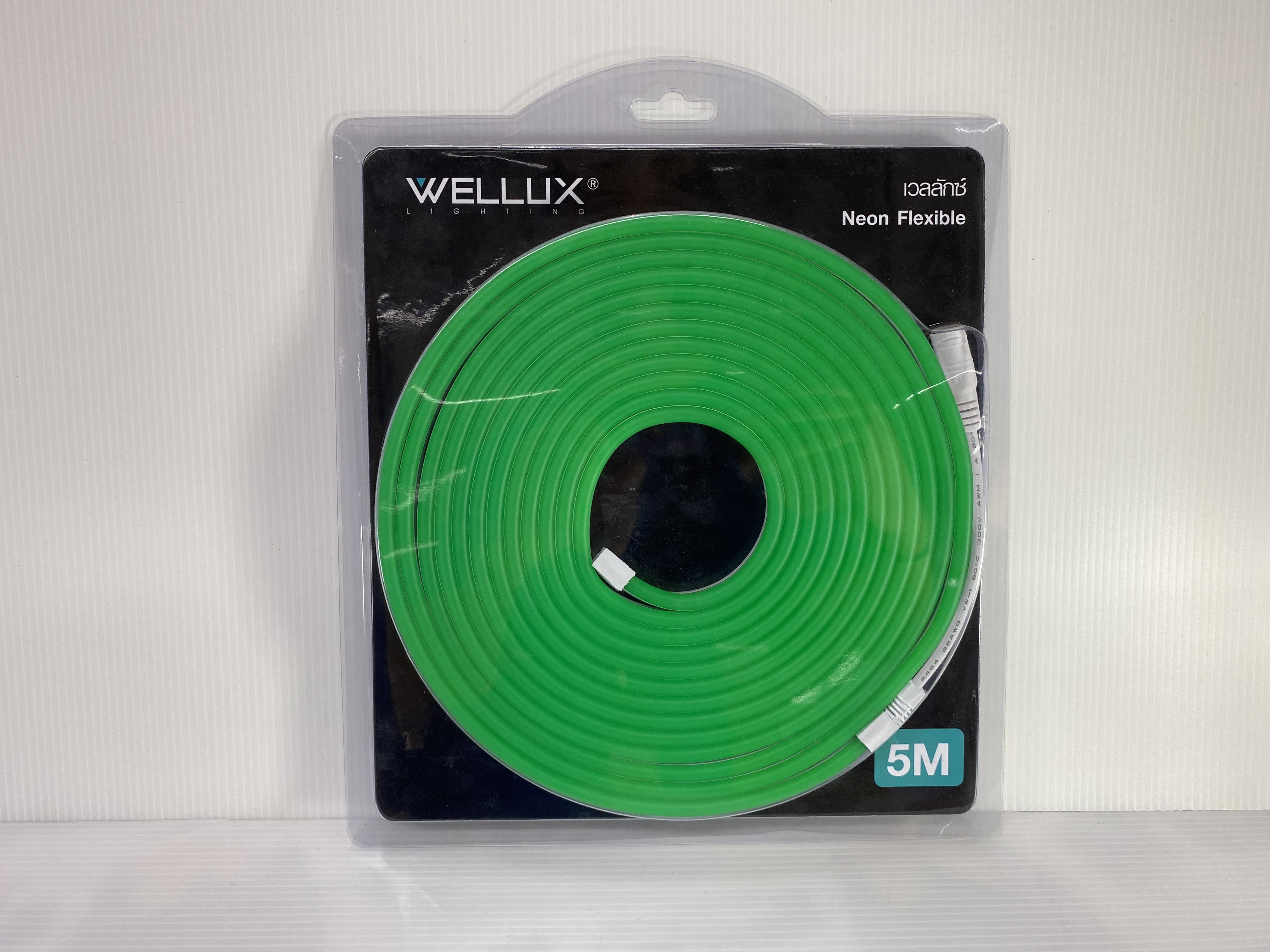 WELLUX นีออนเฟล็ก NF-12V 5 เมตร Green