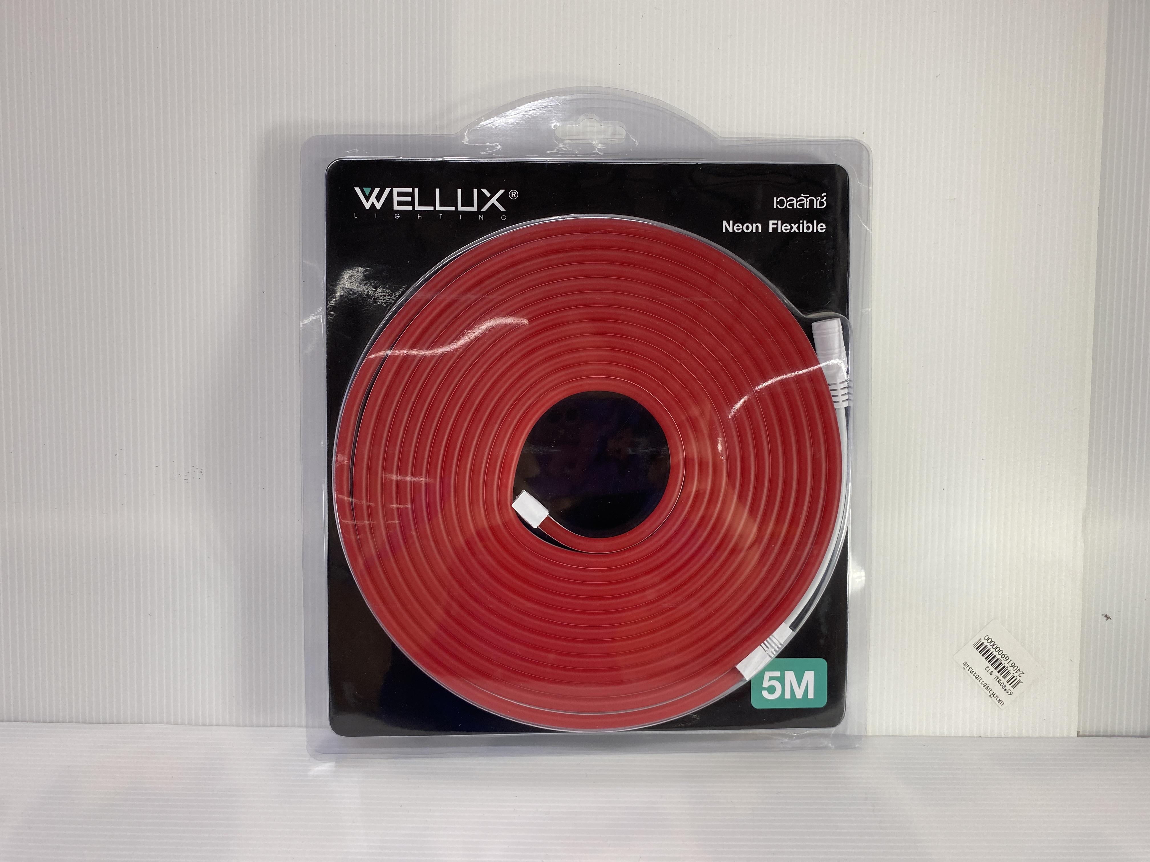 WELLUX นีออนเฟล็ก NF-12V 5 เมตร Red แบรนด์ เวลลักซ์ - ระบบไฟฟ้าและระบบน้ำ ราคา 480 บาท