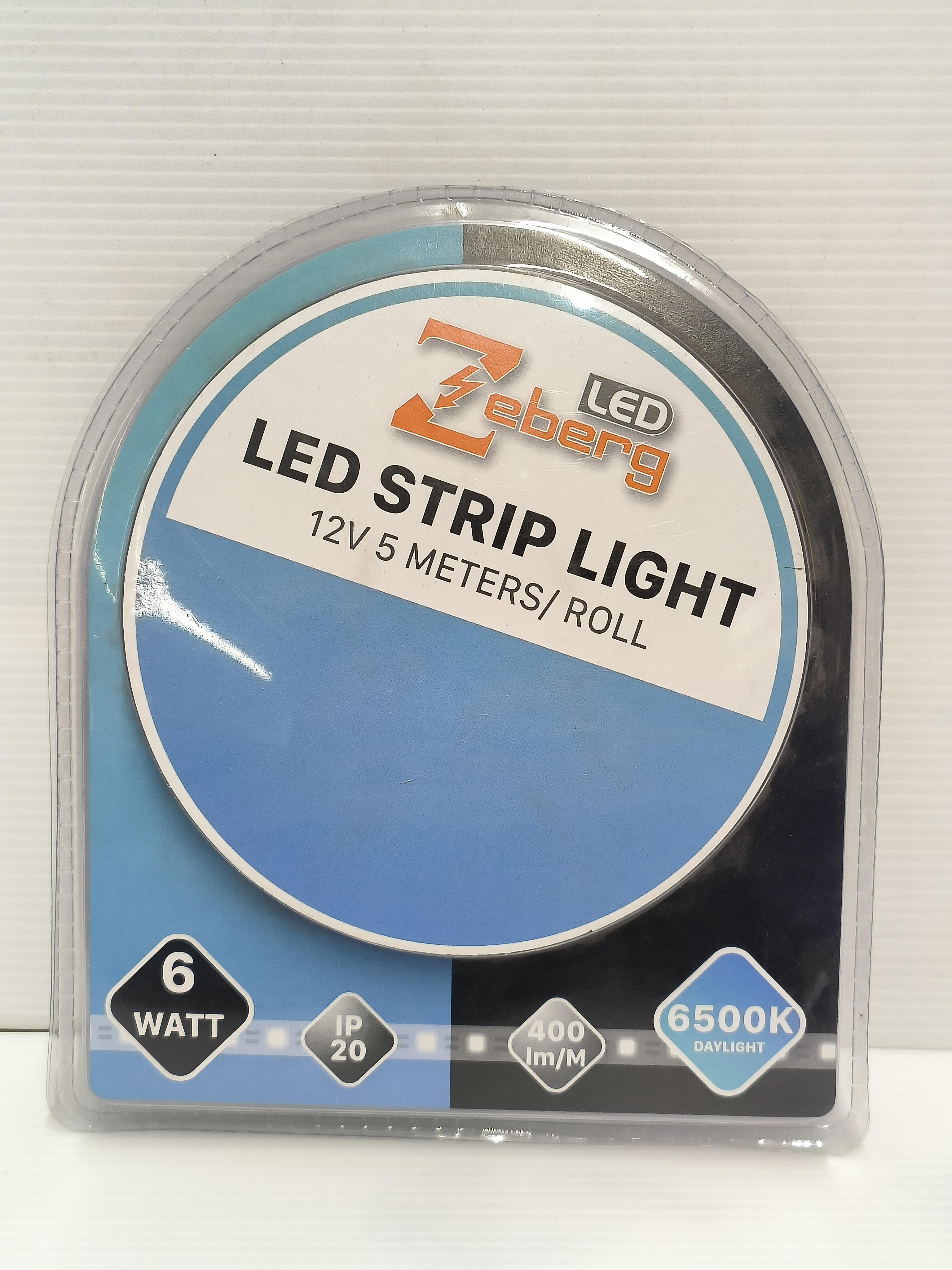 ZEBERG ไฟเส้น IP20 DC 12V 6W ยาว 5ม. เดย์ไลท์ แบรนด์ แร่นอง Anzen Zeberg - ระบบไฟฟ้าและระบบน้ำ ราคา 390 บาท