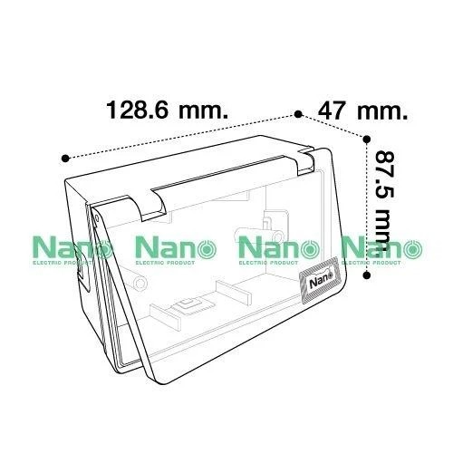 NANO กล่องฝาปิดกันน้ำ (ฝาทึบ) NANO-405 (87.5*128.6*47mm.) ขาว(50/ลัง) - ภาพที่ 4