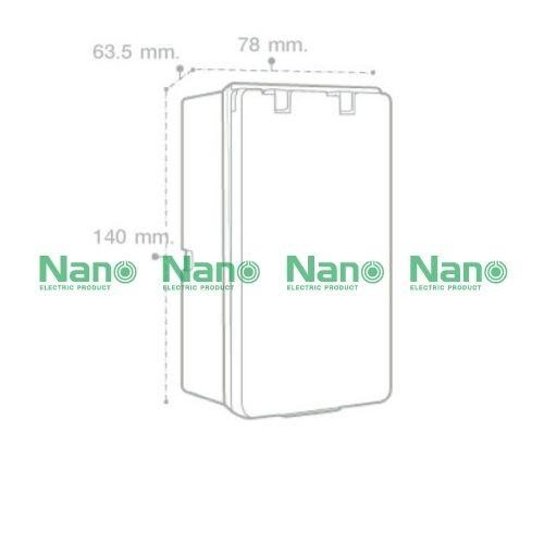 NANO กล่องฝาปิดกันน้ำ (ฝาใส) NANO-406C (78*140*63.5mm.) ขาว(30/ลัง) - ภาพที่ 8