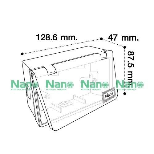 NANO กล่องฝาปิดกันน้ำฝาใส NANO-405C (87.5*128.6*47mm.) ขาว (50/ลัง) - ภาพที่ 4